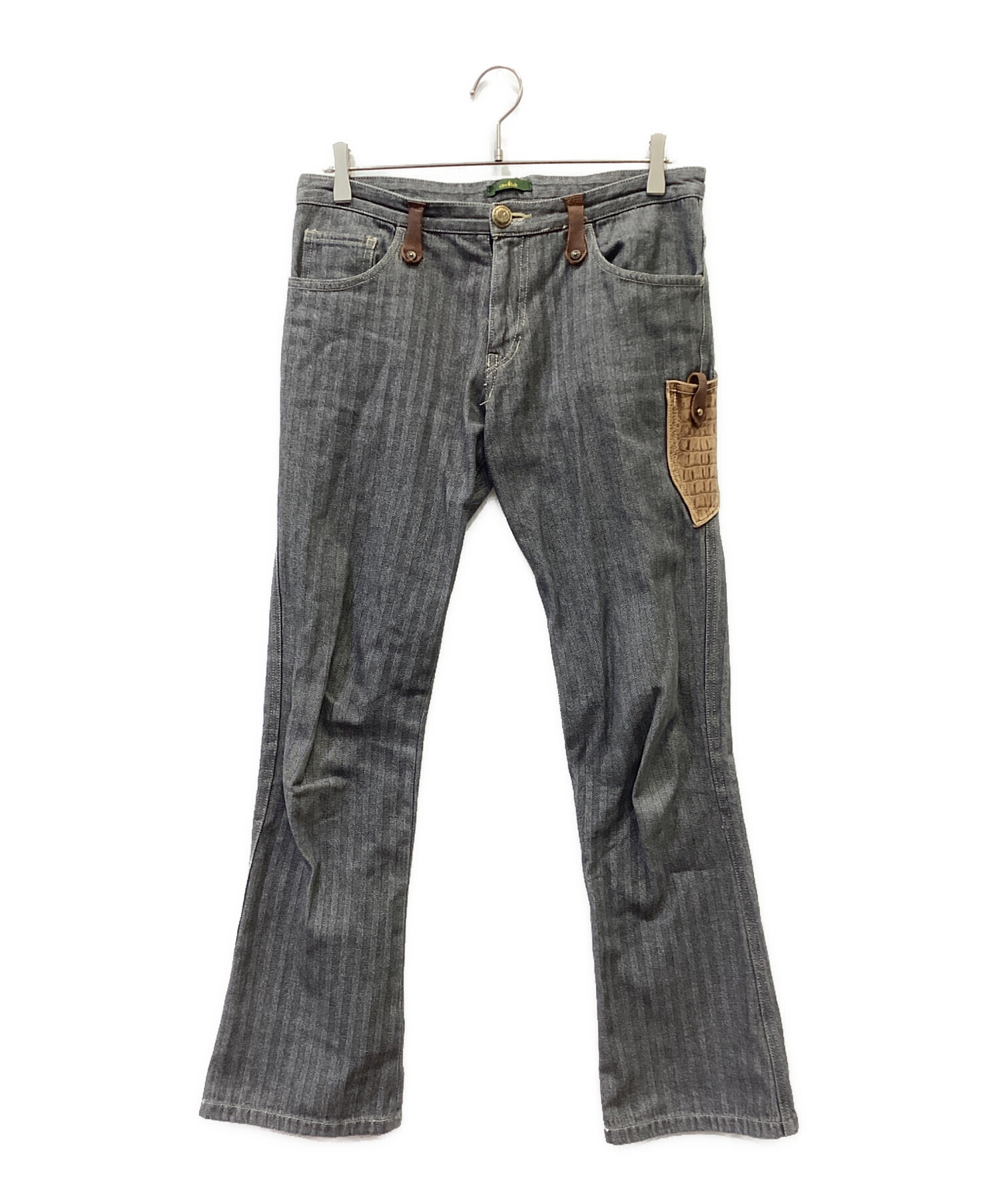 中古・古着通販】Obelisk (オベリスク) 本革ナイフポケット付パンツ