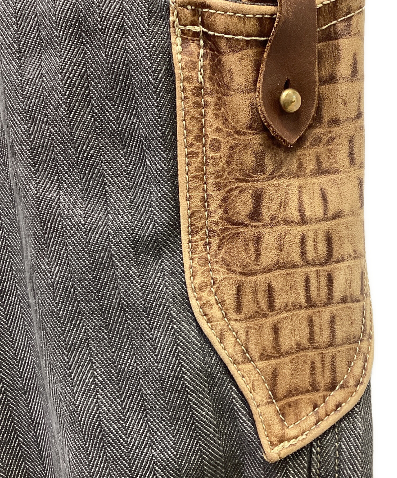 中古・古着通販】Obelisk (オベリスク) 本革ナイフポケット付パンツ