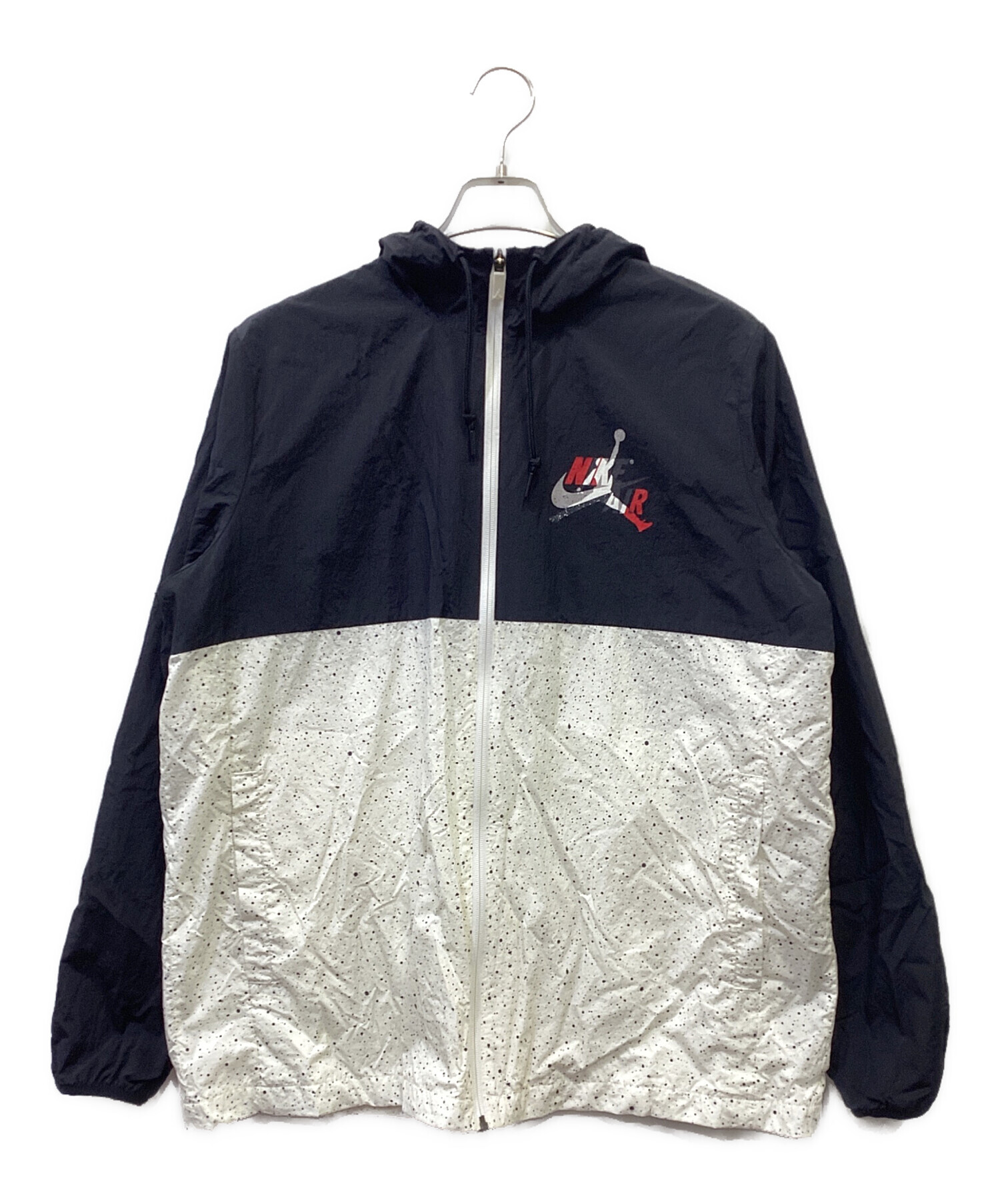 中古・古着通販】NIKE (ナイキ) ナイロンジャケット ブラック×ホワイト 