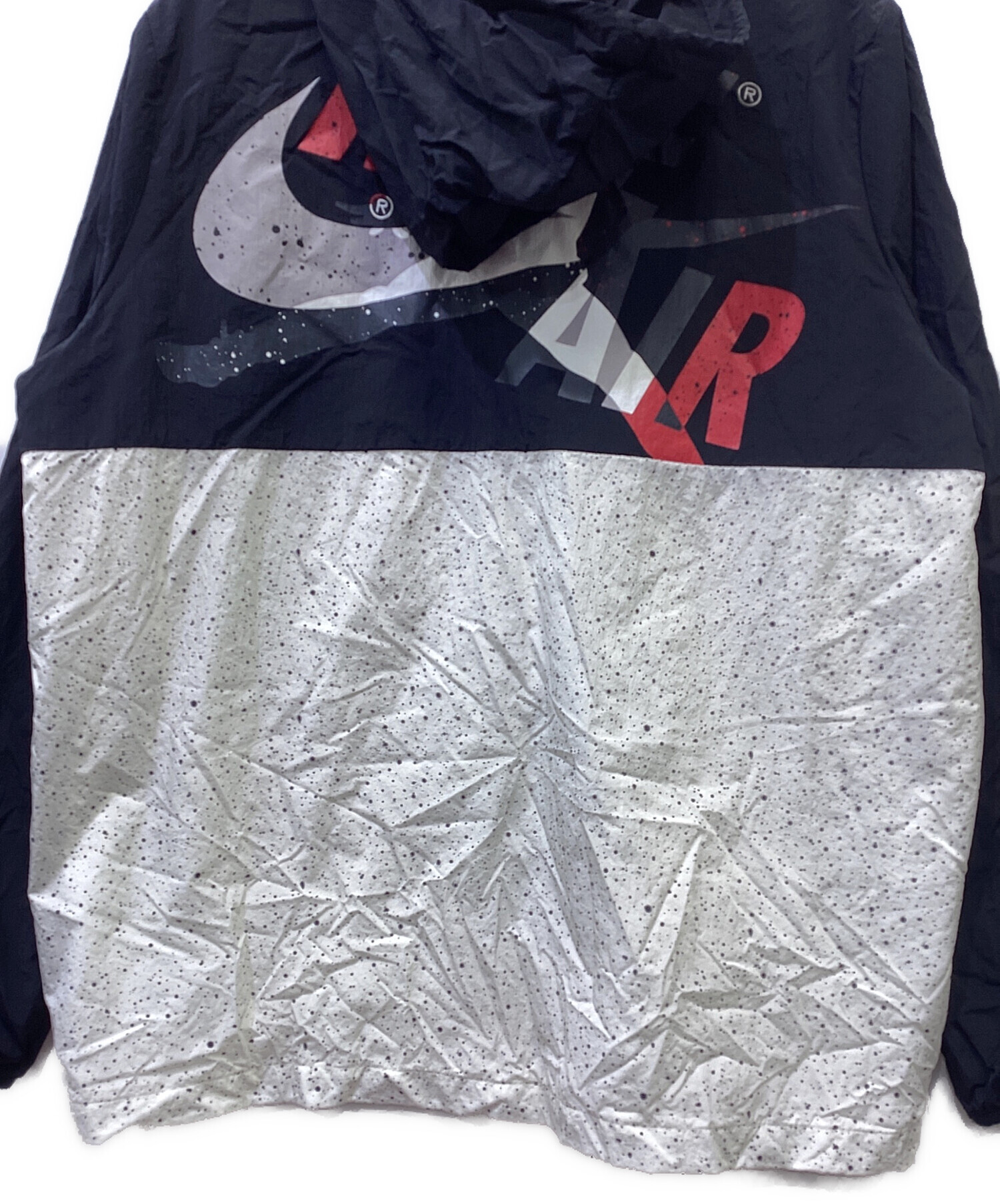 中古・古着通販】NIKE (ナイキ) ナイロンジャケット ブラック×ホワイト