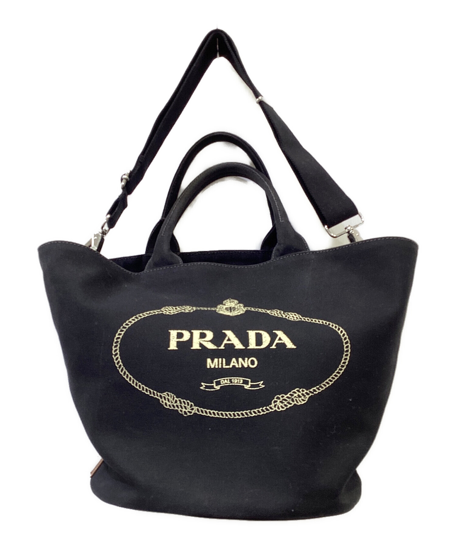 PRADA プラダ トートバッグ レディース 【古着】【中古】 中古・古着通販】PRADA (プラダ) トートバッグ ブラック｜ブランド