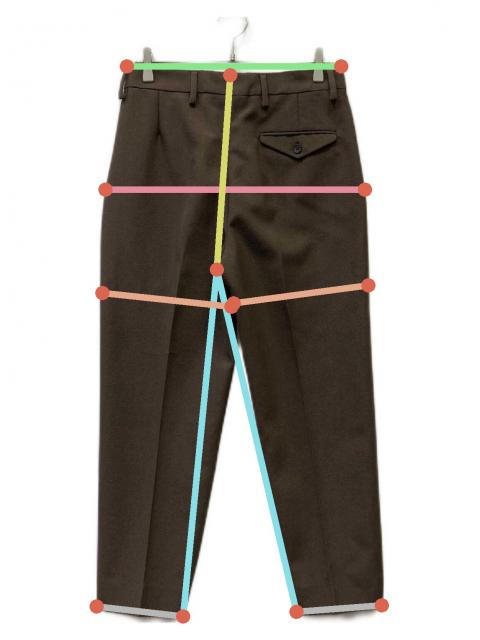 中古・古着通販】LEMAIRE (ルメール) スラックス ブラウン サイズ:46