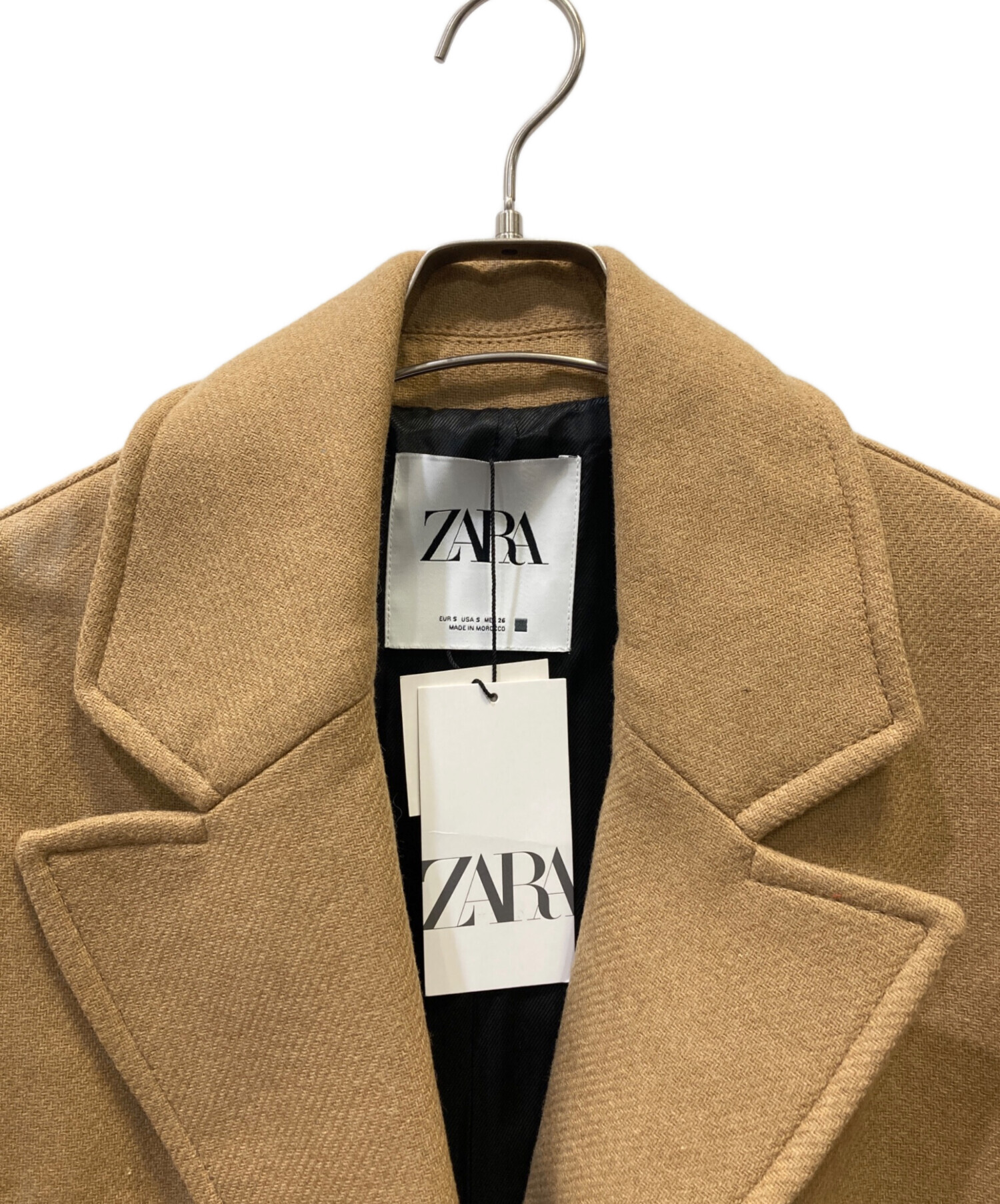 中古・古着通販】ZARA (ザラ) チェスターコート キャメル サイズ:S 未