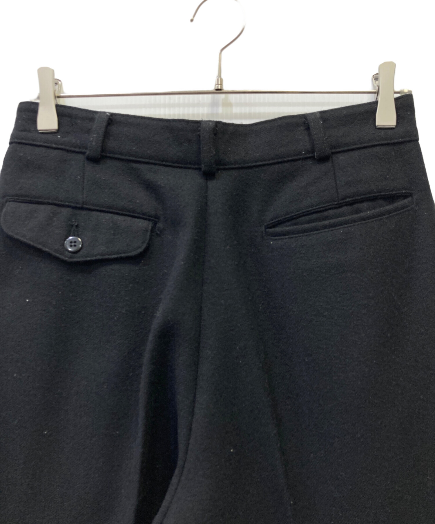 中古・古着通販】Wrangler (ラングラー) ウールタックパンツ ブラック