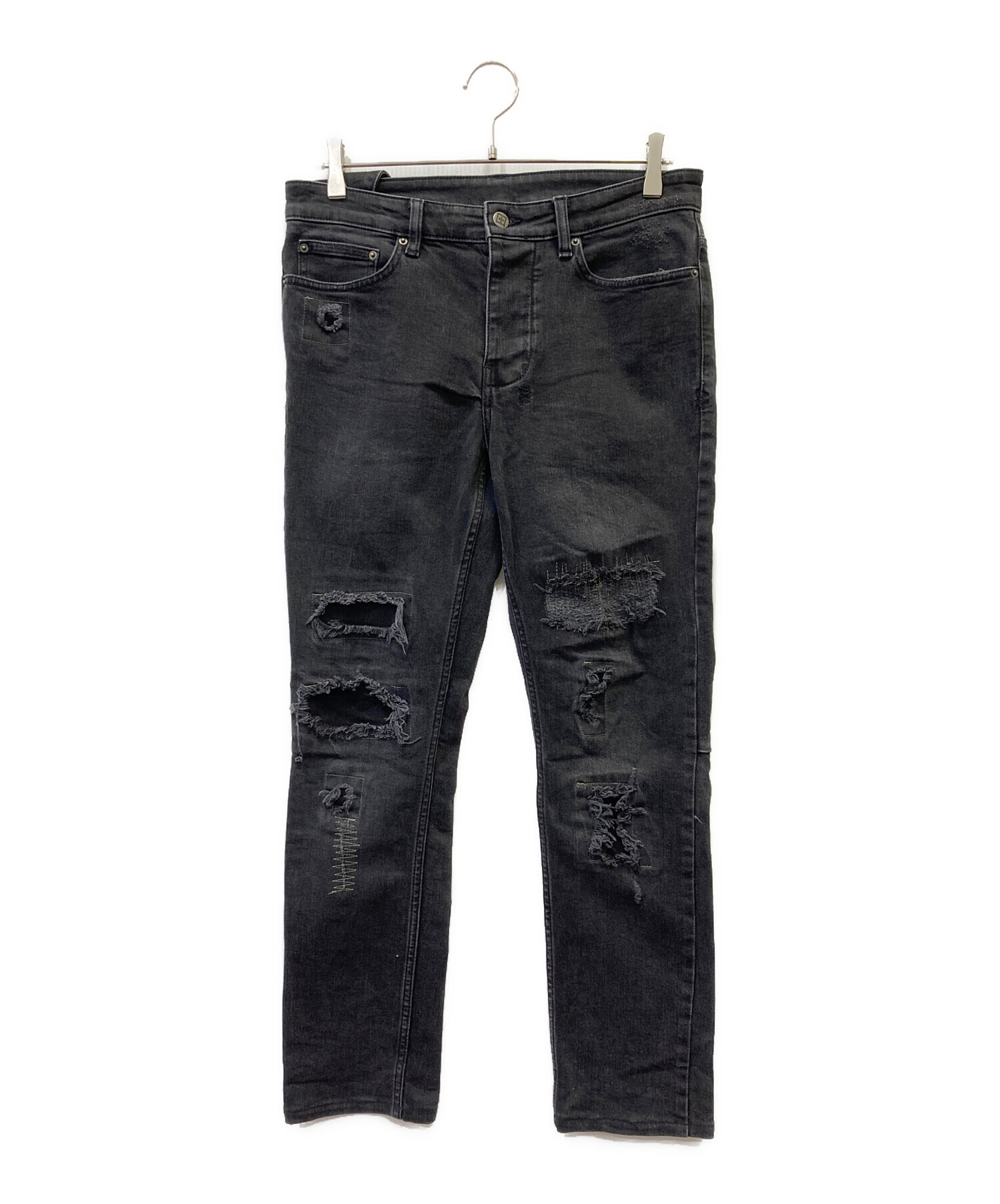 中古・古着通販】Ksubi (スビ) ダメージ加工デニムパンツ グレー