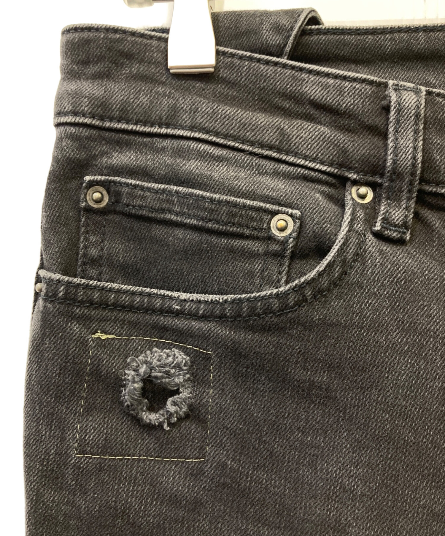 中古・古着通販】Ksubi (スビ) ダメージ加工デニムパンツ グレー