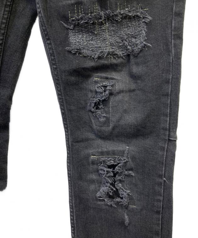 中古・古着通販】Ksubi (スビ) ダメージ加工デニムパンツ グレー