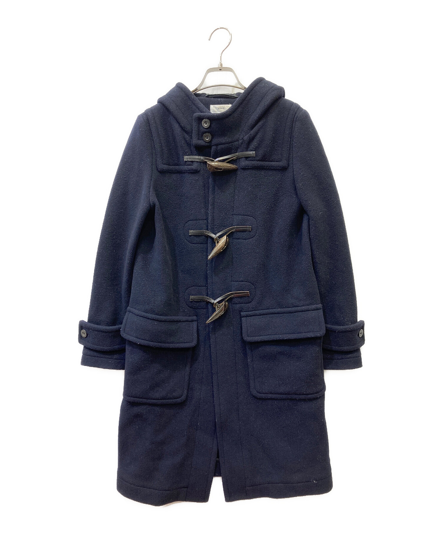 中古・古着通販】HYKE (ハイク) ダッフルコート ブラック サイズ:2