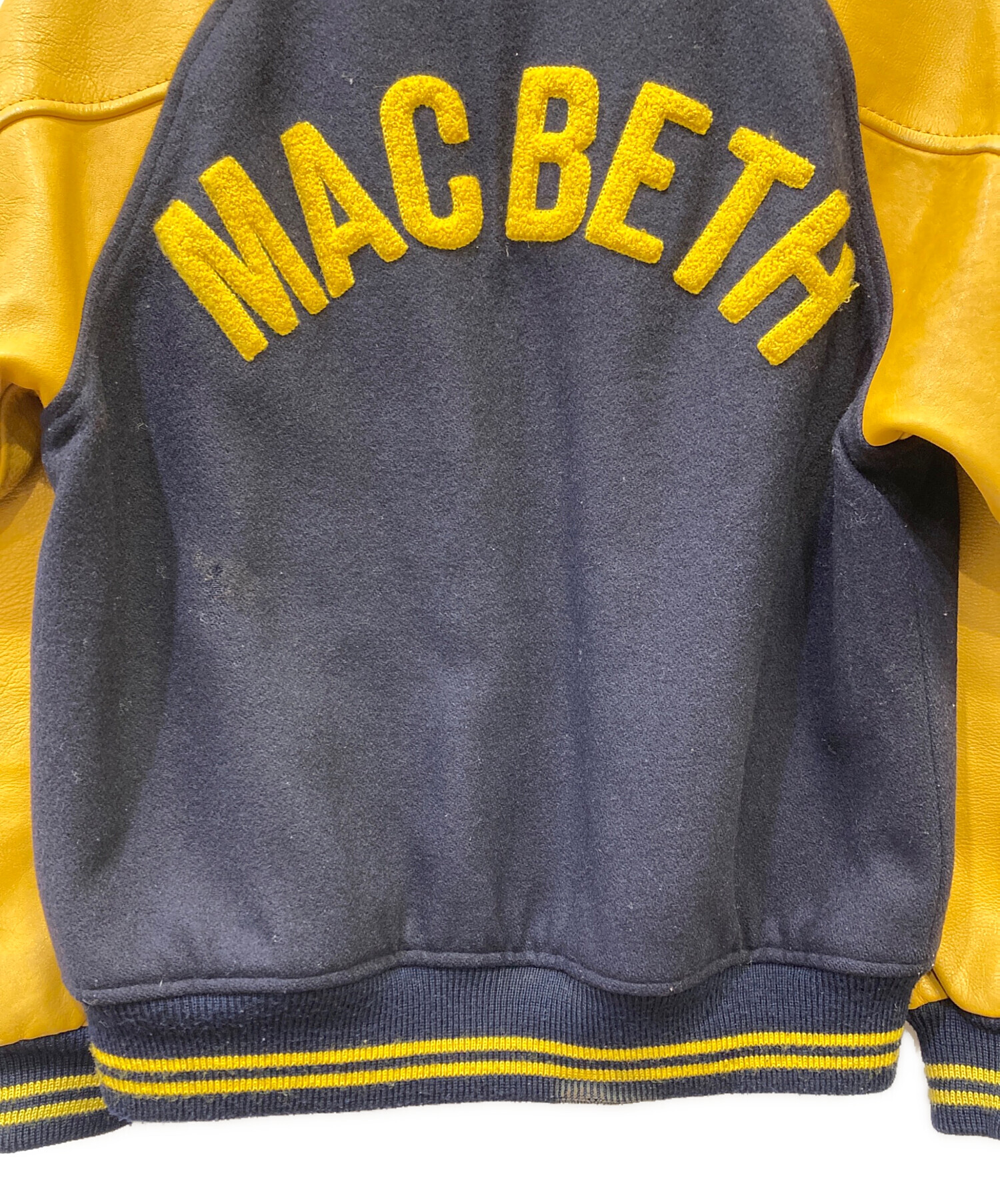 中古・古着通販】MACBETH (マクベス) スタジャン イエロー×ネイビー