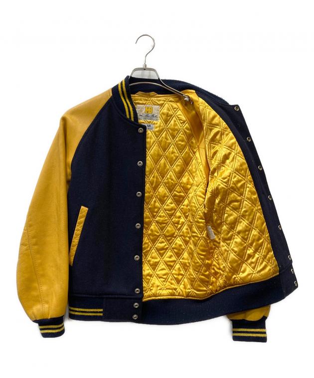 中古・古着通販】MACBETH (マクベス) スタジャン イエロー×ネイビー