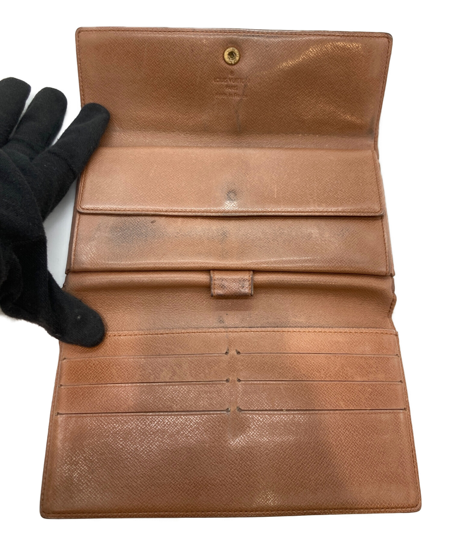 中古・古着通販】LOUIS VUITTON (ルイ ヴィトン) 3つ折り財布 ブラウン