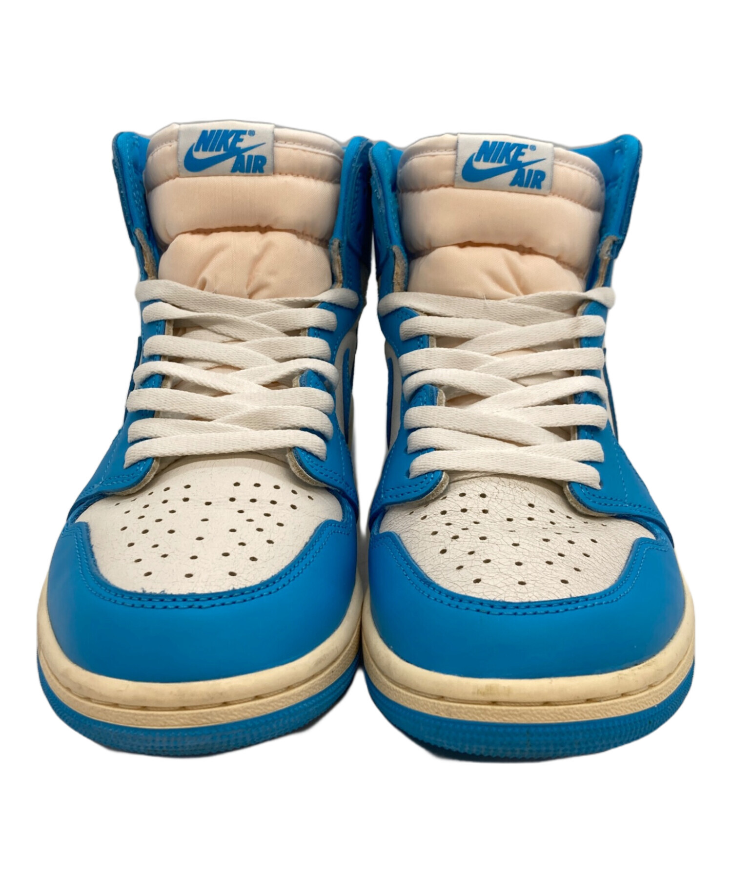 ナイキ ハイカットシューズ ホワイト/ブルー 新品タグ付き 中古・古着通販】NIKE (ナイキ) ハイカットスニーカー ホワイト×ブルー