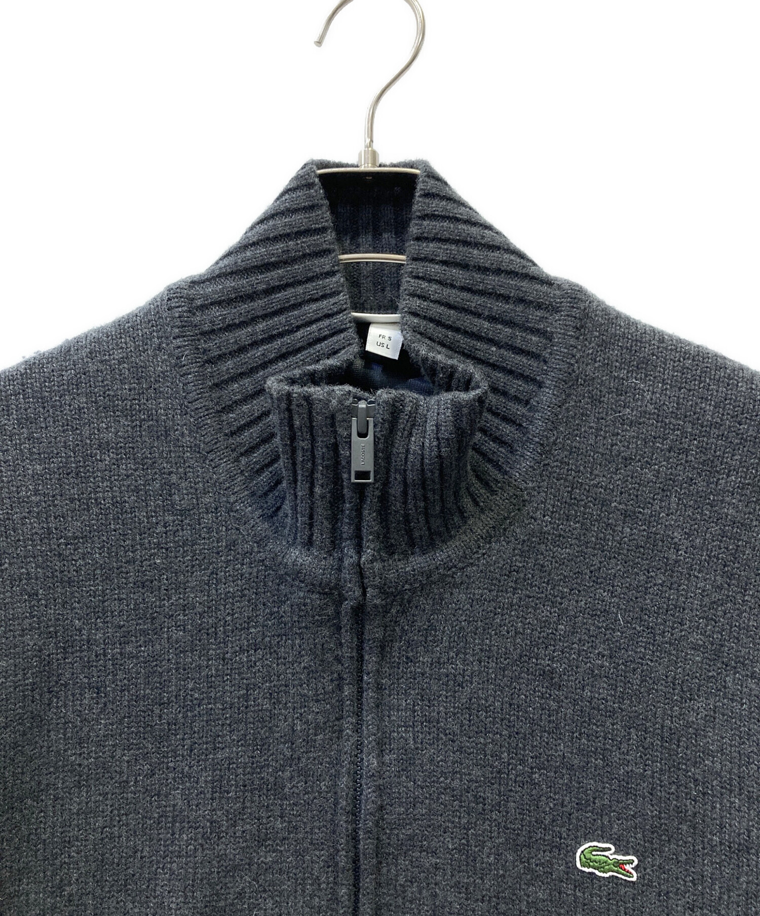 中古・古着通販】LACOSTE (ラコステ) ジップアップニットアウター 