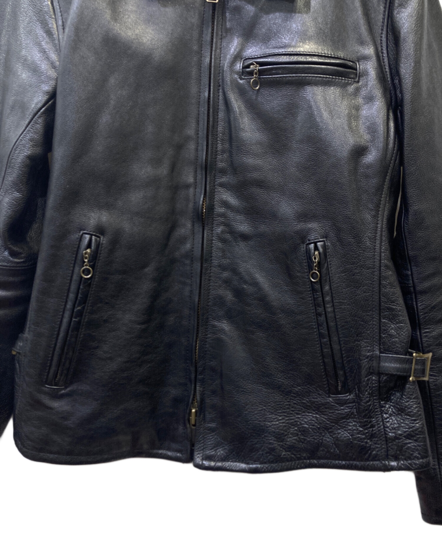 中古・古着通販】AVIREX (アヴィレックス) レザージャケット ブラック