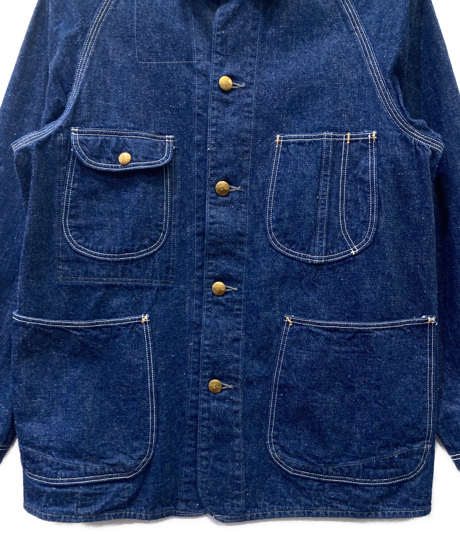 中古・古着通販】orSlow (オアスロウ) デニムカバーオール ブルー