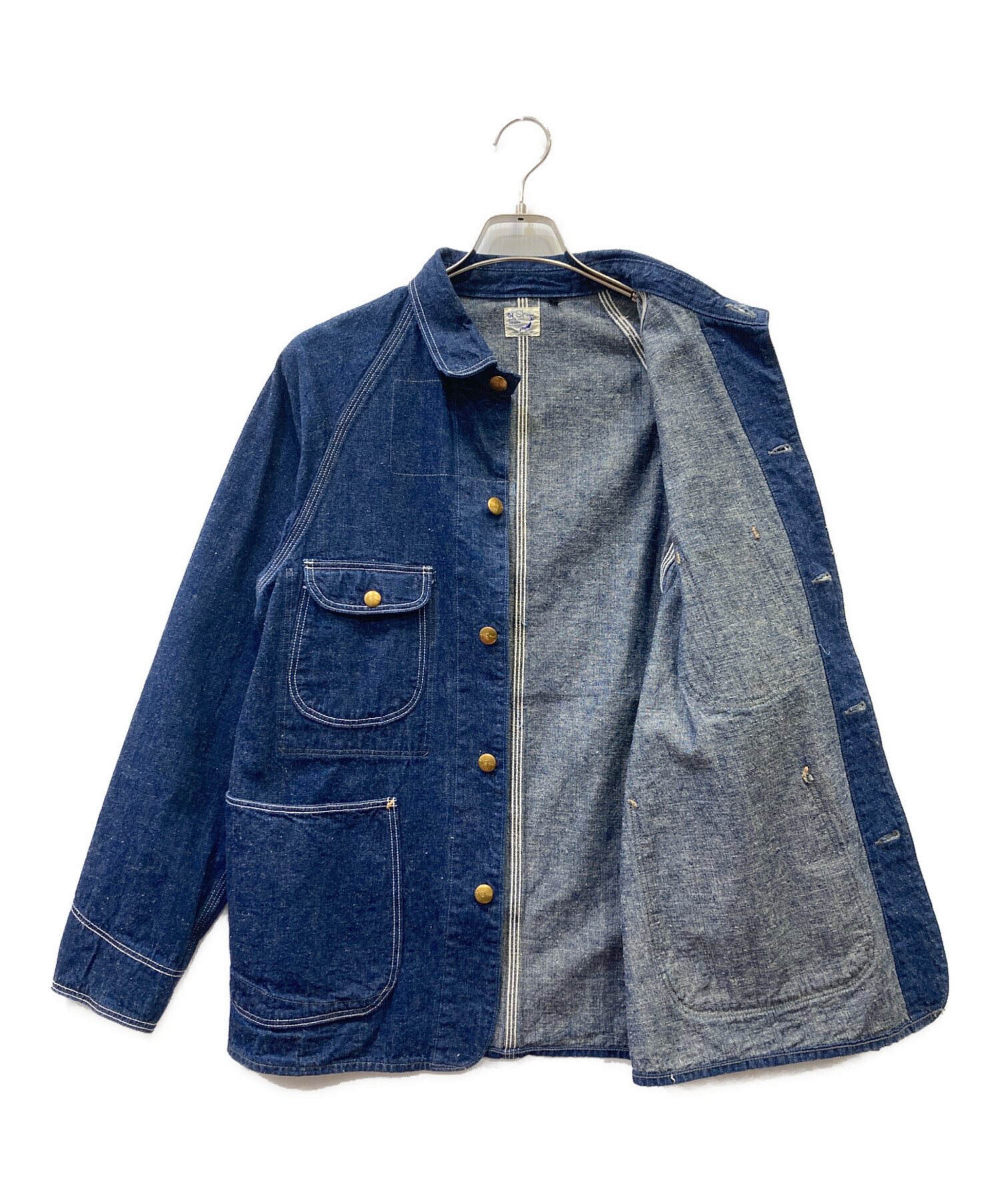 中古・古着通販】orSlow (オアスロウ) デニムカバーオール ブルー