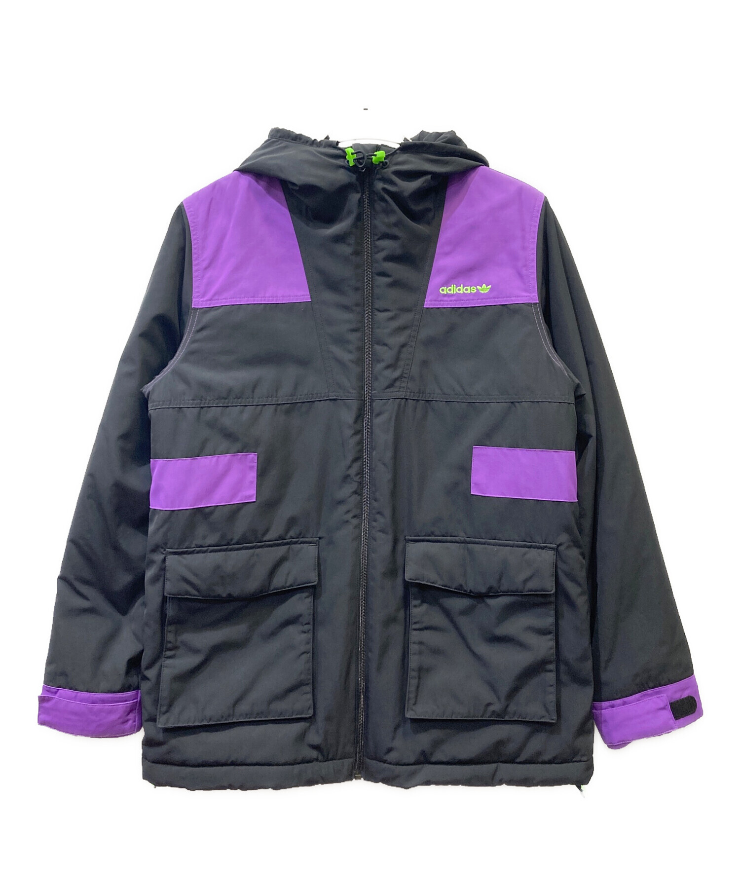 中古・古着通販】adidas (アディダス) 中綿ジャケット ブラック サイズ 