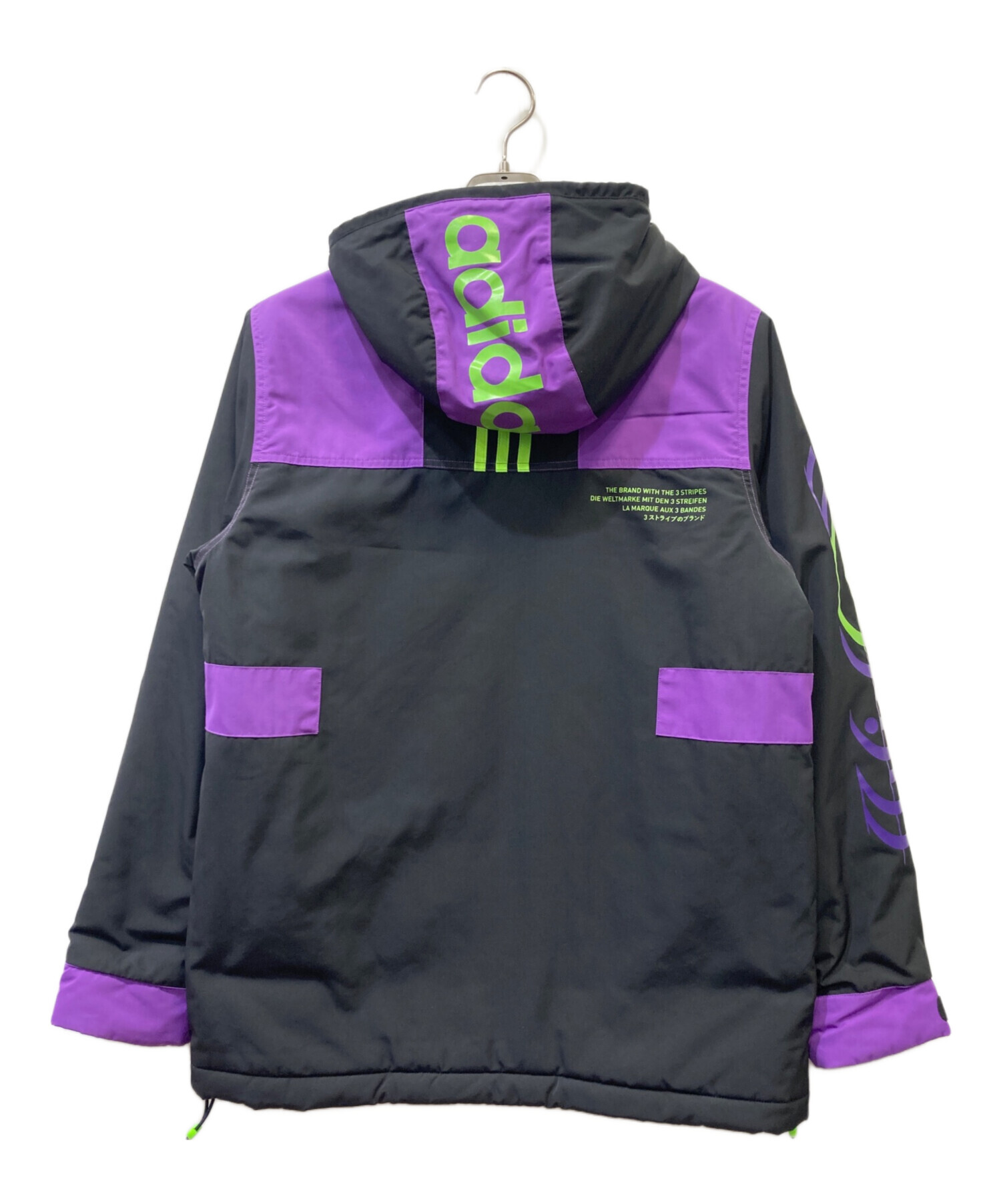 中古・古着通販】adidas (アディダス) 中綿ジャケット ブラック サイズ