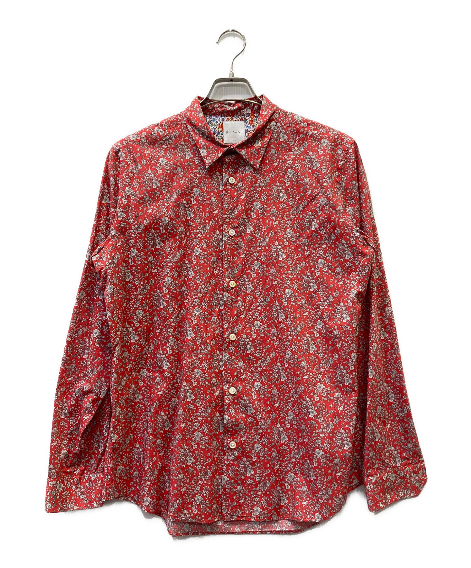 Paul Smith◇長袖シャツ/M/コットン/RED/総柄/21ss/PF-WR-84867 【公式