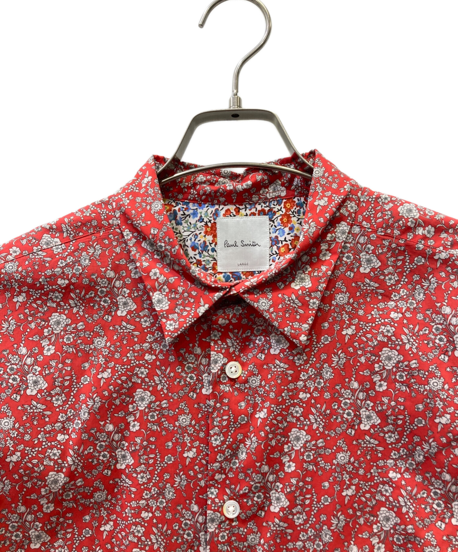 Paul Smith◇長袖シャツ/M/コットン/RED/総柄/21ss/PF-WR-84867 【公式