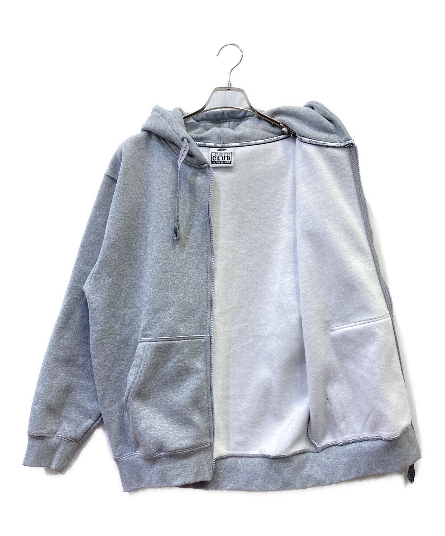 中古・古着通販】PROCLUB (プロクラブ) ジップパーカー グレー サイズ 