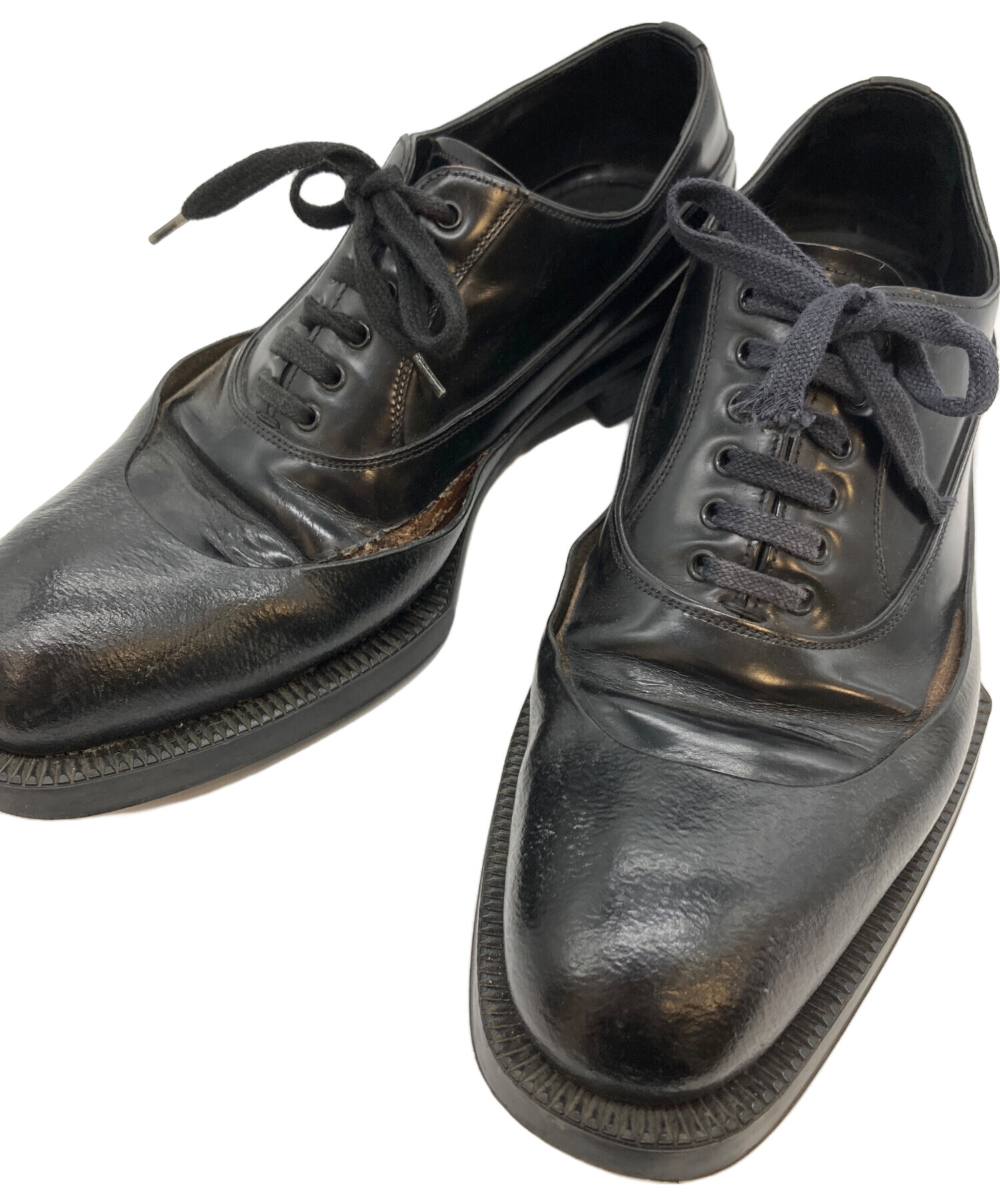 中古・古着通販】PRADA (プラダ) ラバーソールダービーシューズ
