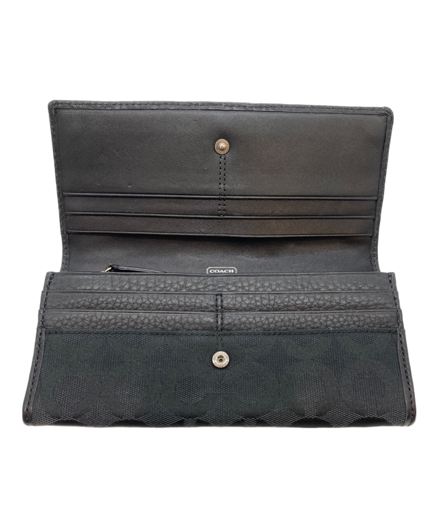 中古・古着通販】COACH (コーチ) 長財布 ブラック｜ブランド・古着通販