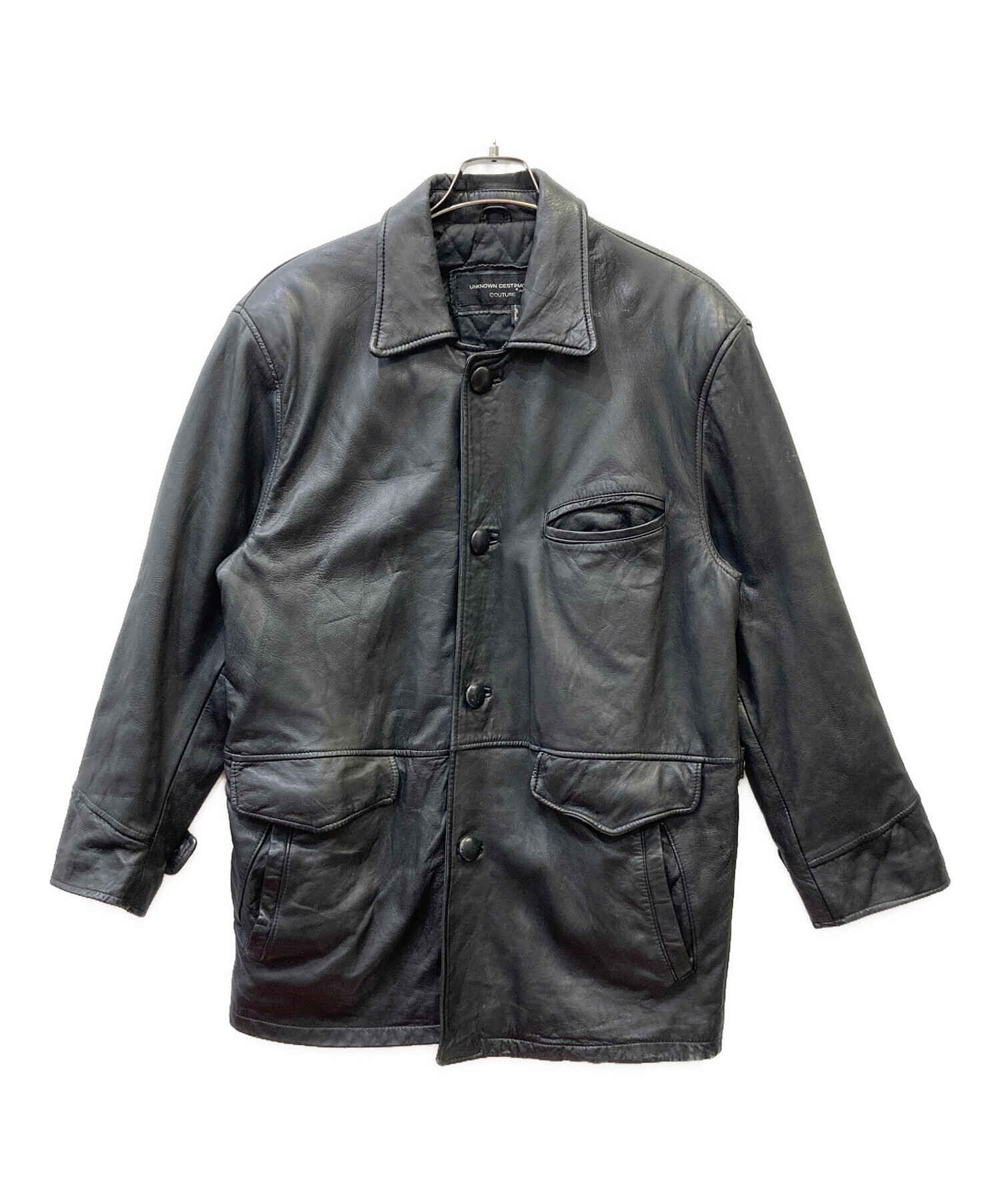 中古・古着通販】TAKA:Q (タカキュー) レザーコート ブラック サイズ 