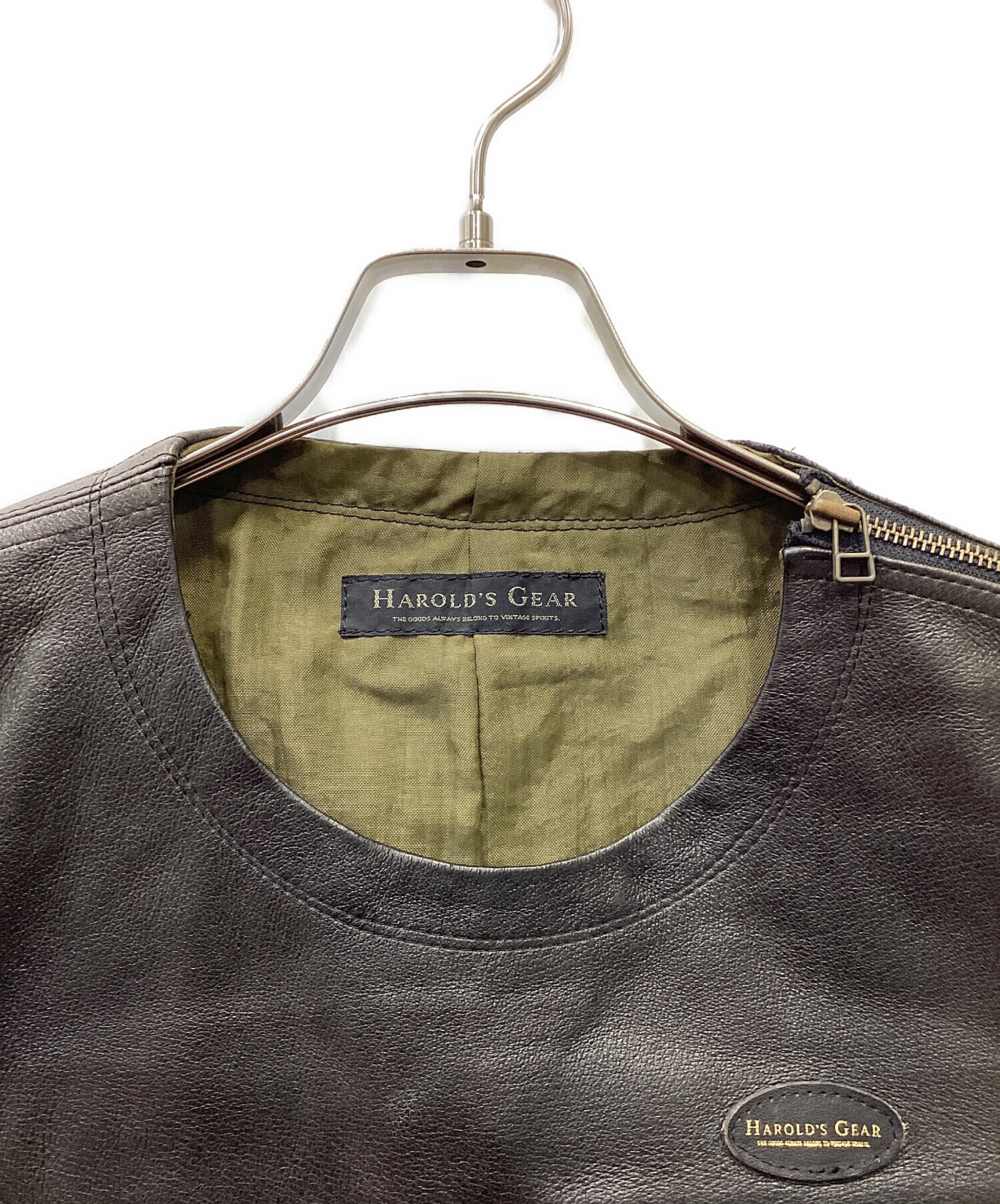 中古・古着通販】HAROLD'S GEAR (ハロルズギア) レザーバイカーベスト