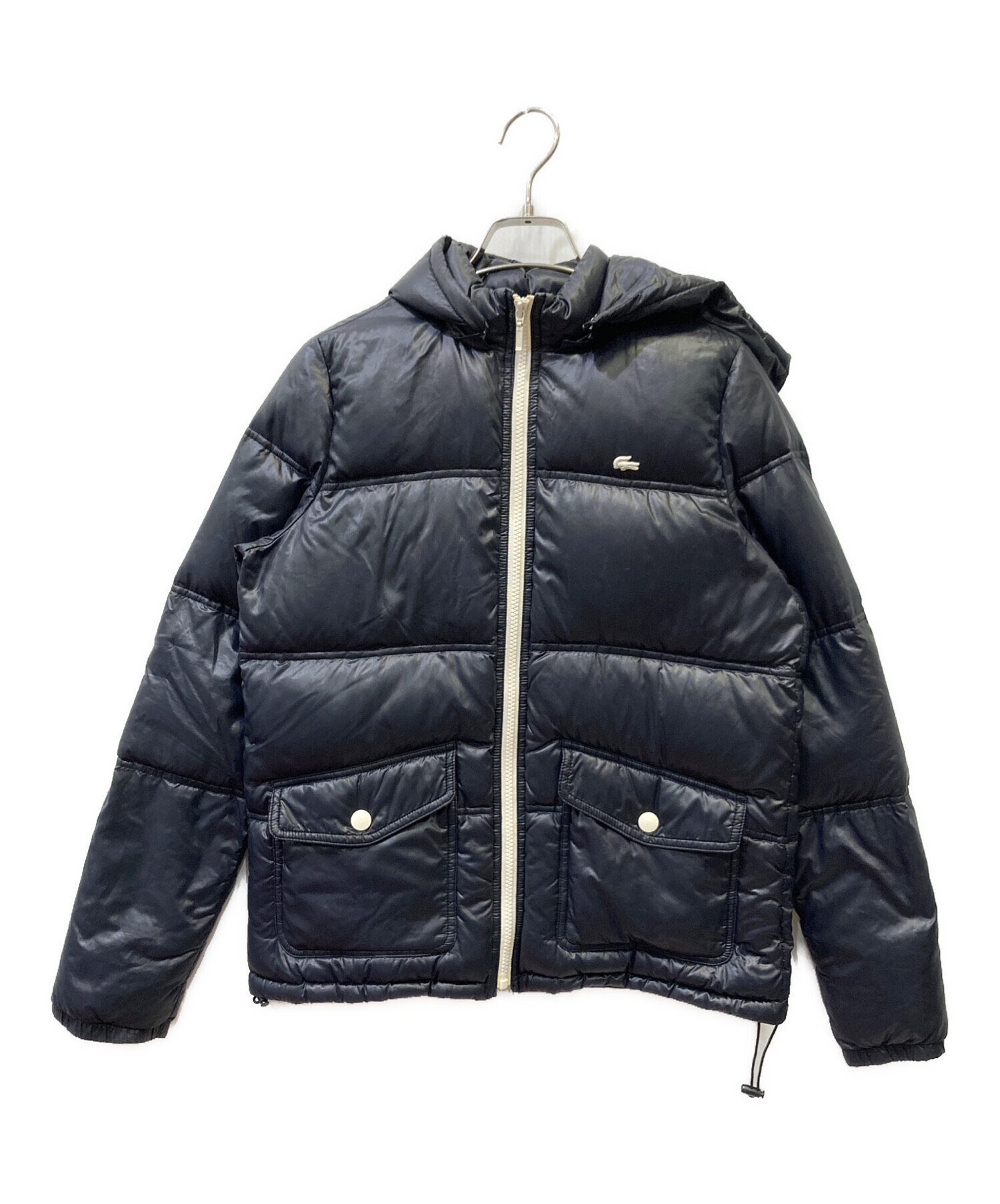 中古・古着通販】LACOSTE (ラコステ) ダウンジャケット ネイビー 中古・古着通販】LACOSTE (ラコステ) ダウンジャケット ネイビー