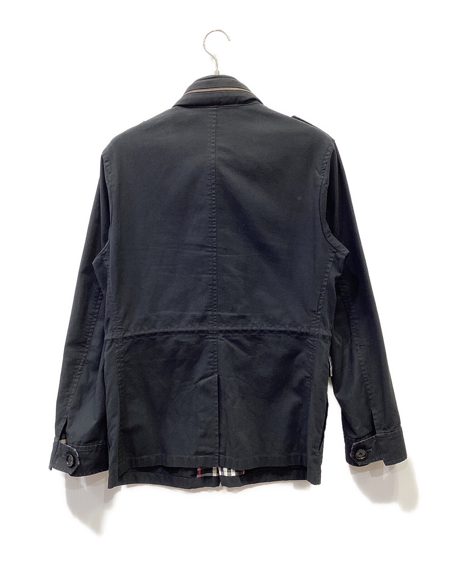 Burberry Black Label ブラックジャケット黒ナイロンブルゾンL 中古・古着通販】BURBERRY BLACK LABEL (バーバリーブラックレーベル