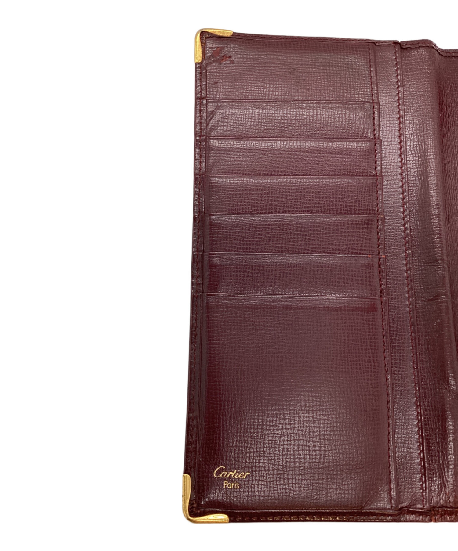 中古・古着通販】Cartier (カルティエ) 長財布 ワインレッド｜ブランド