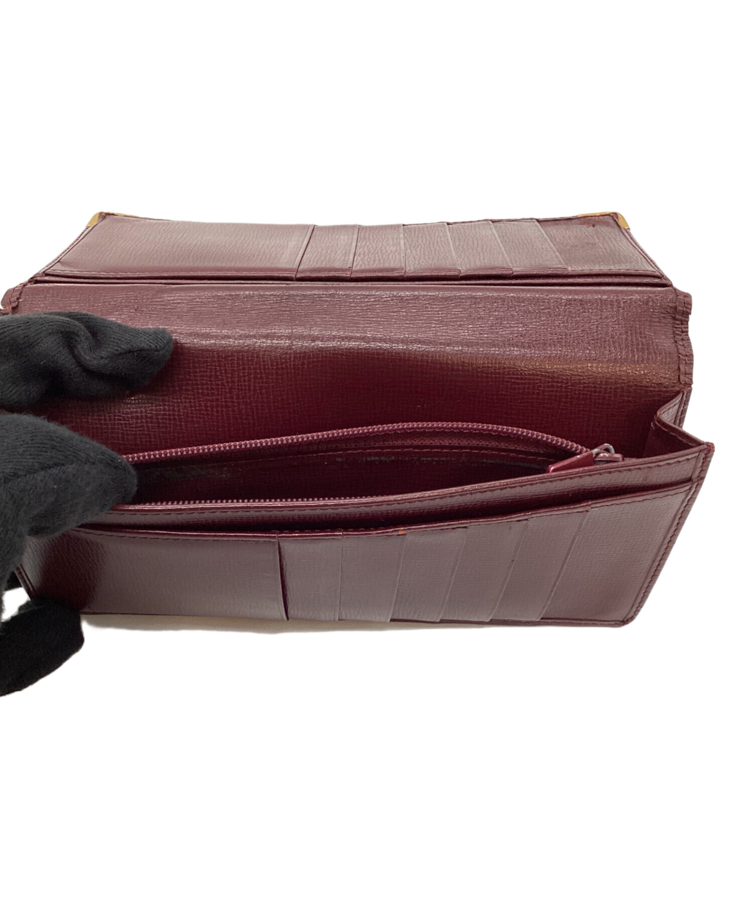 中古・古着通販】Cartier (カルティエ) 長財布 ワインレッド｜ブランド