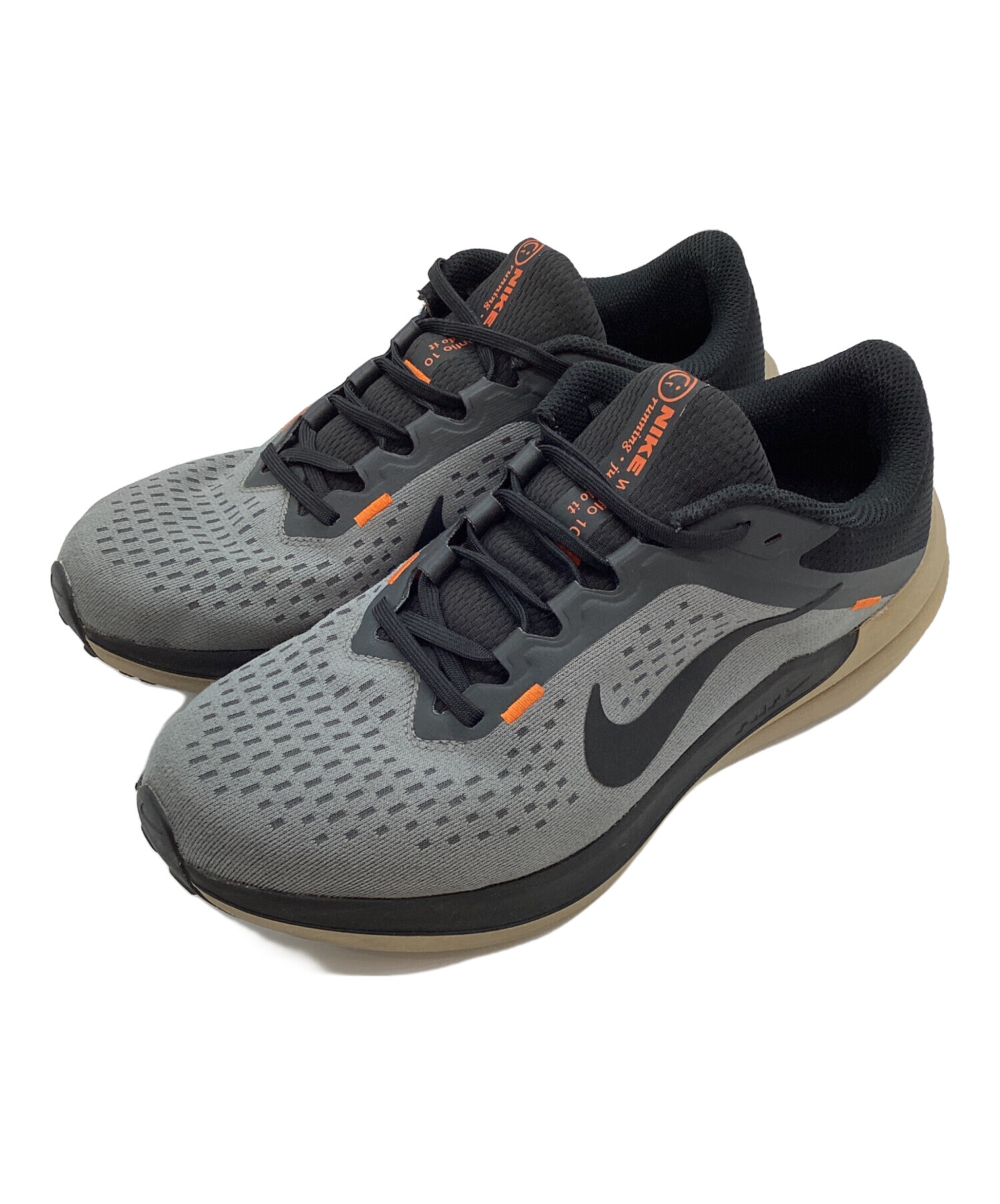 中古・古着通販】NIKE (ナイキ) ランニングシューズ グレー×ブラック
