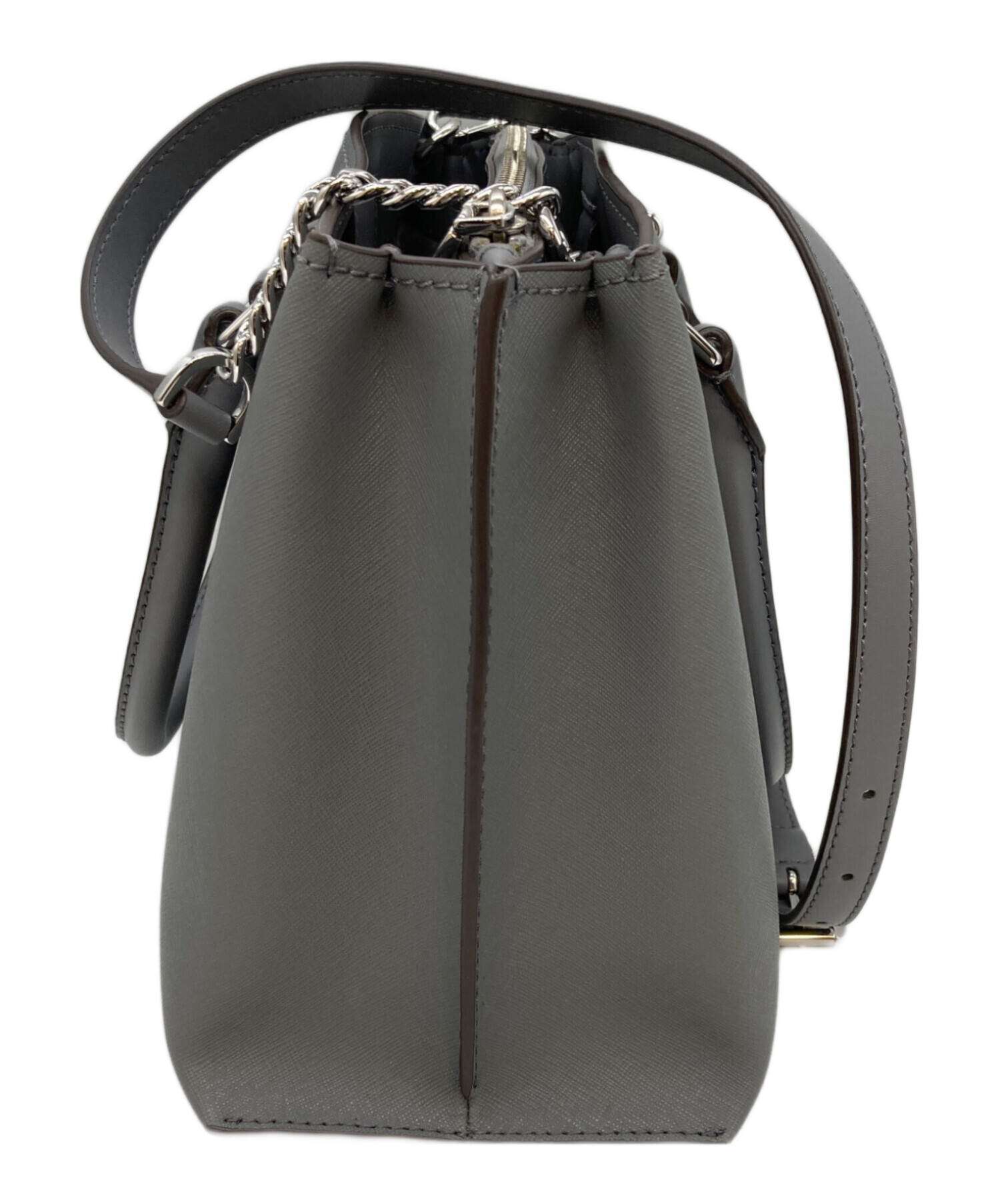 芙悠になります MICHAEL KORS ハンドバッグ グレージュ 中古・古着通販】MICHAEL KORS (マイケルコース) ハンドバッグ グレー