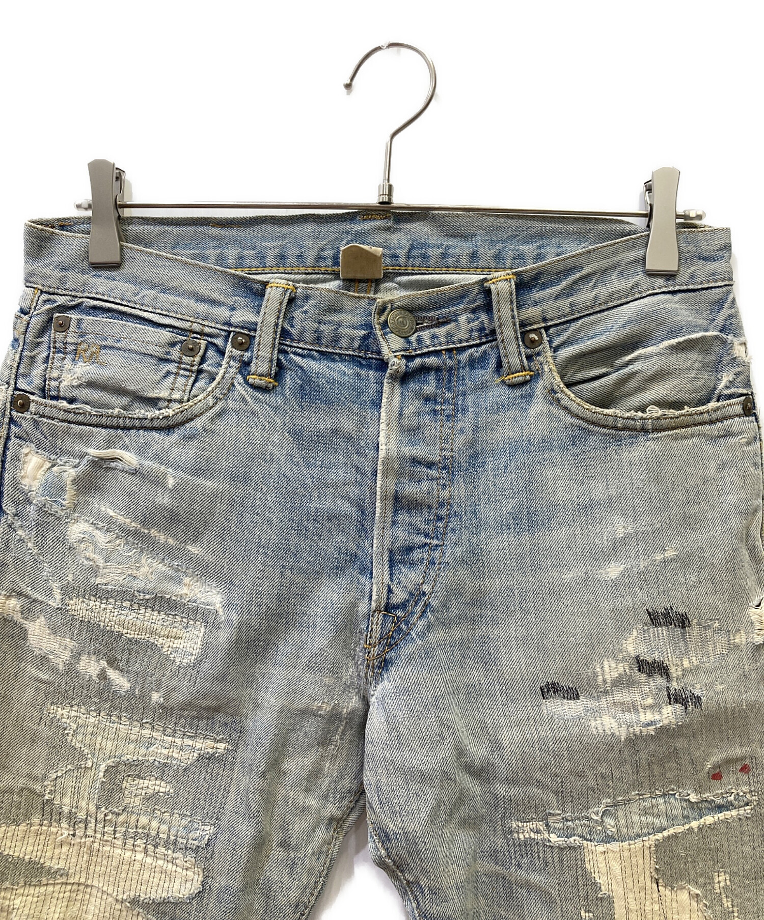 中古・古着通販】RRL (ダブルアールエル) ダメージデニムパンツ サイズ