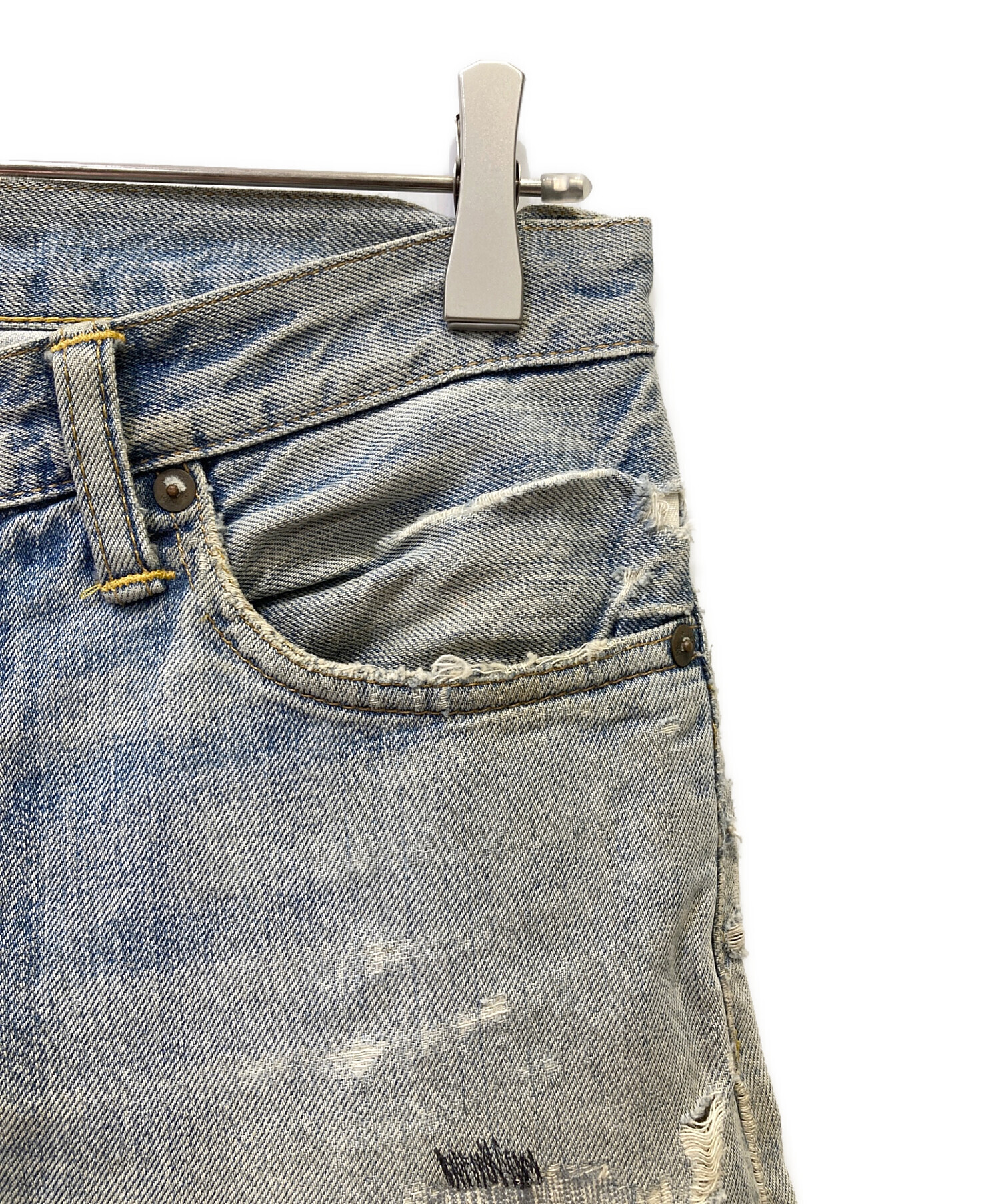 中古・古着通販】RRL (ダブルアールエル) ダメージデニムパンツ サイズ