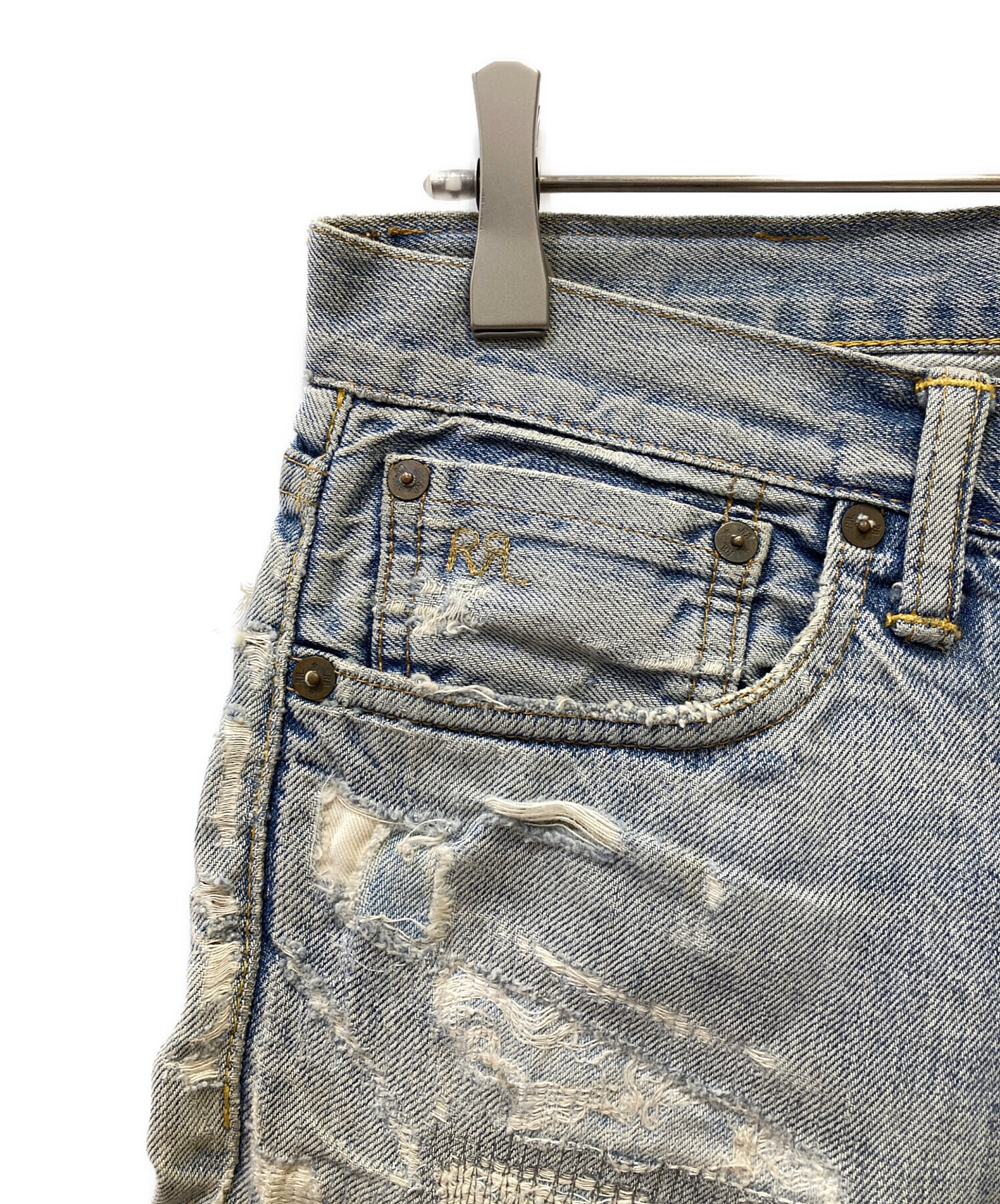 中古・古着通販】RRL (ダブルアールエル) ダメージデニムパンツ サイズ