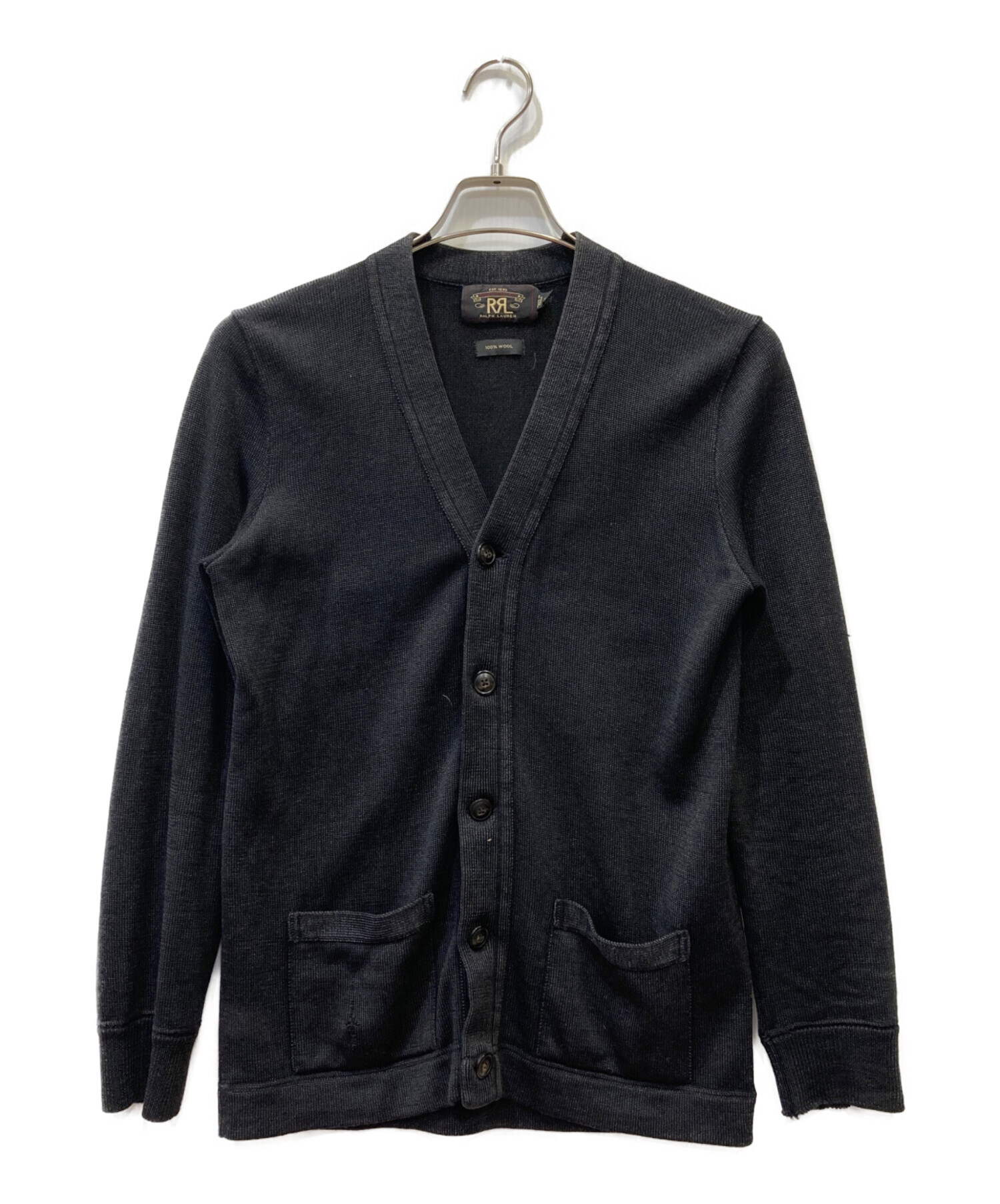 中古・古着通販】RRL (ダブルアールエル) 薄手カーディガン ブラック 