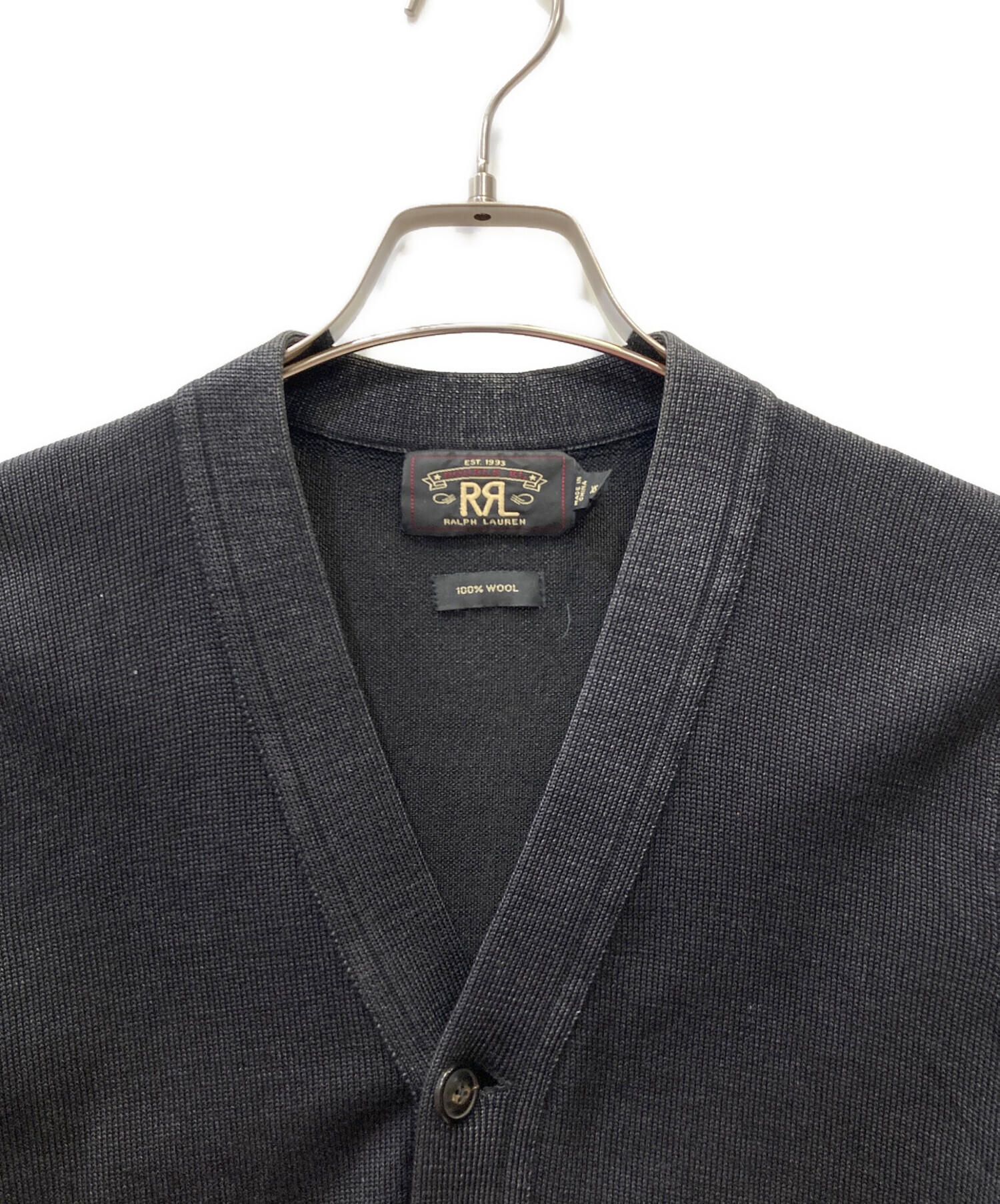 中古・古着通販】RRL (ダブルアールエル) 薄手カーディガン ブラック