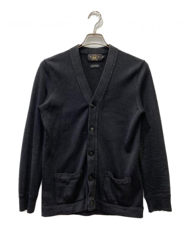 RRL ダブルアールカーディガン 中古・古着通販】RRL (ダブルアールエル) 薄手カーディガン ブラック