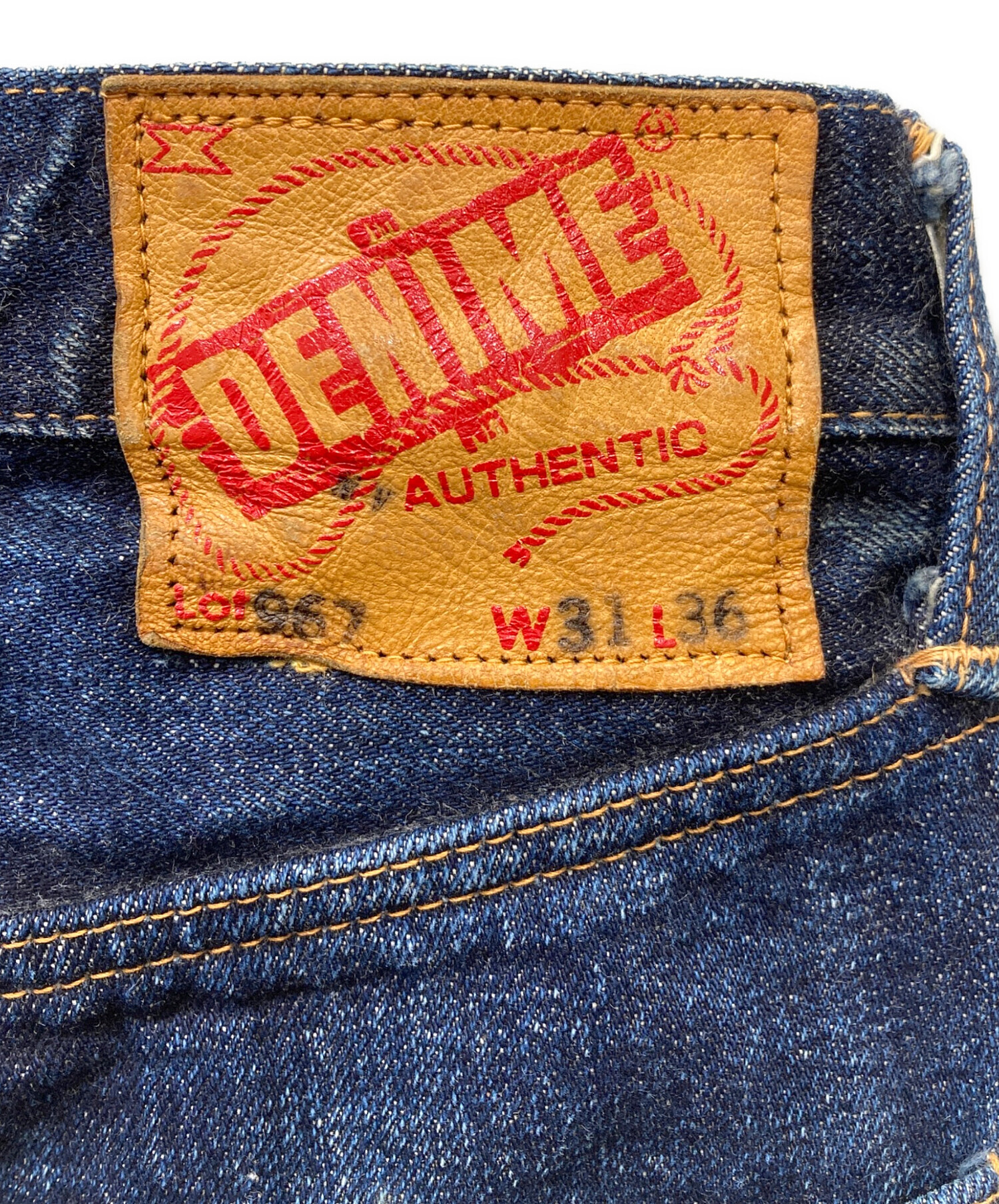 DENIMEデニムLOT008サイズ表記w31 中古・古着通販】DENIME (ドゥニーム) デニムパンツ インディゴ サイズ