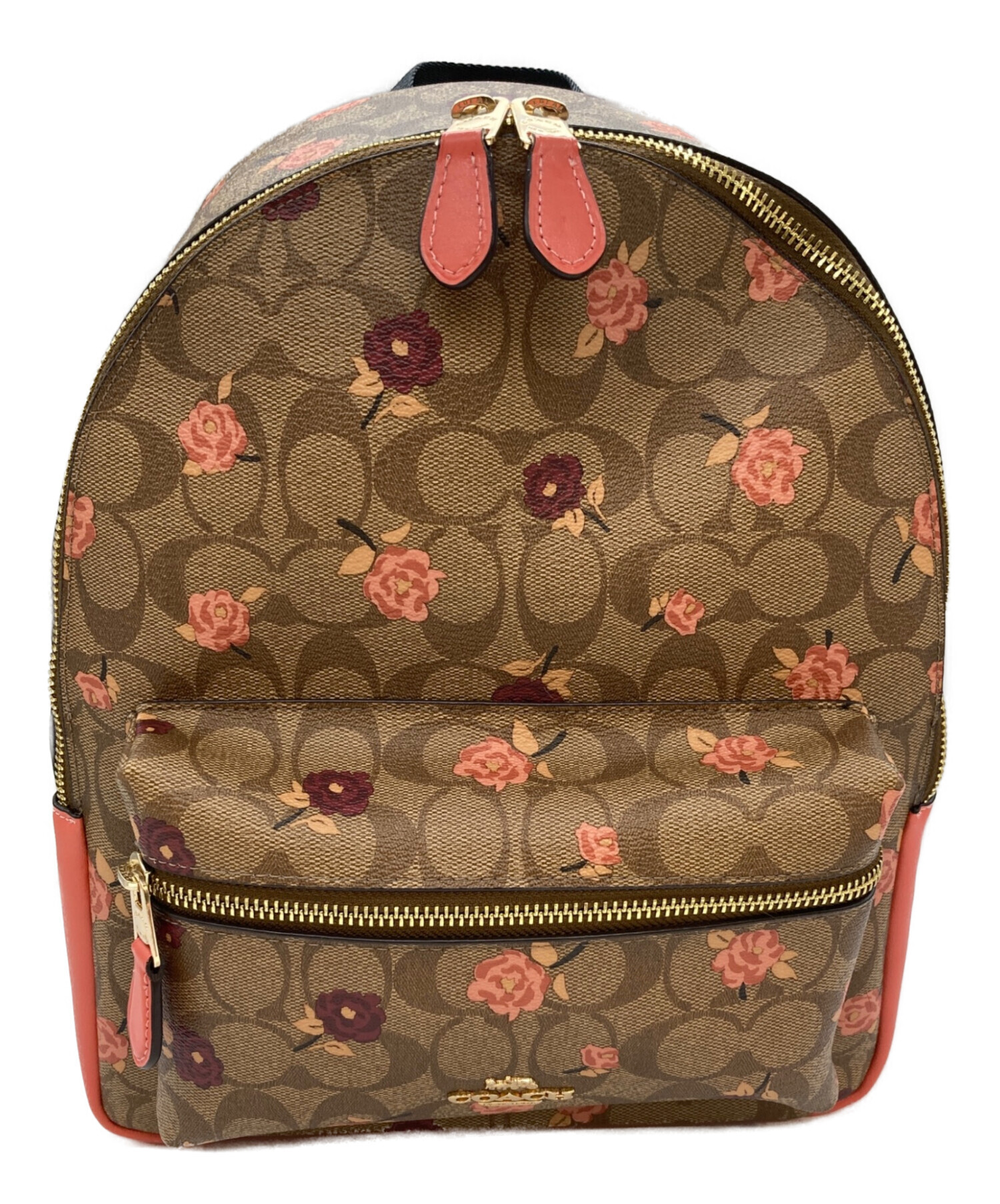 中古・古着通販】COACH (コーチ) リュック ベージュ×ピンク｜ブランド