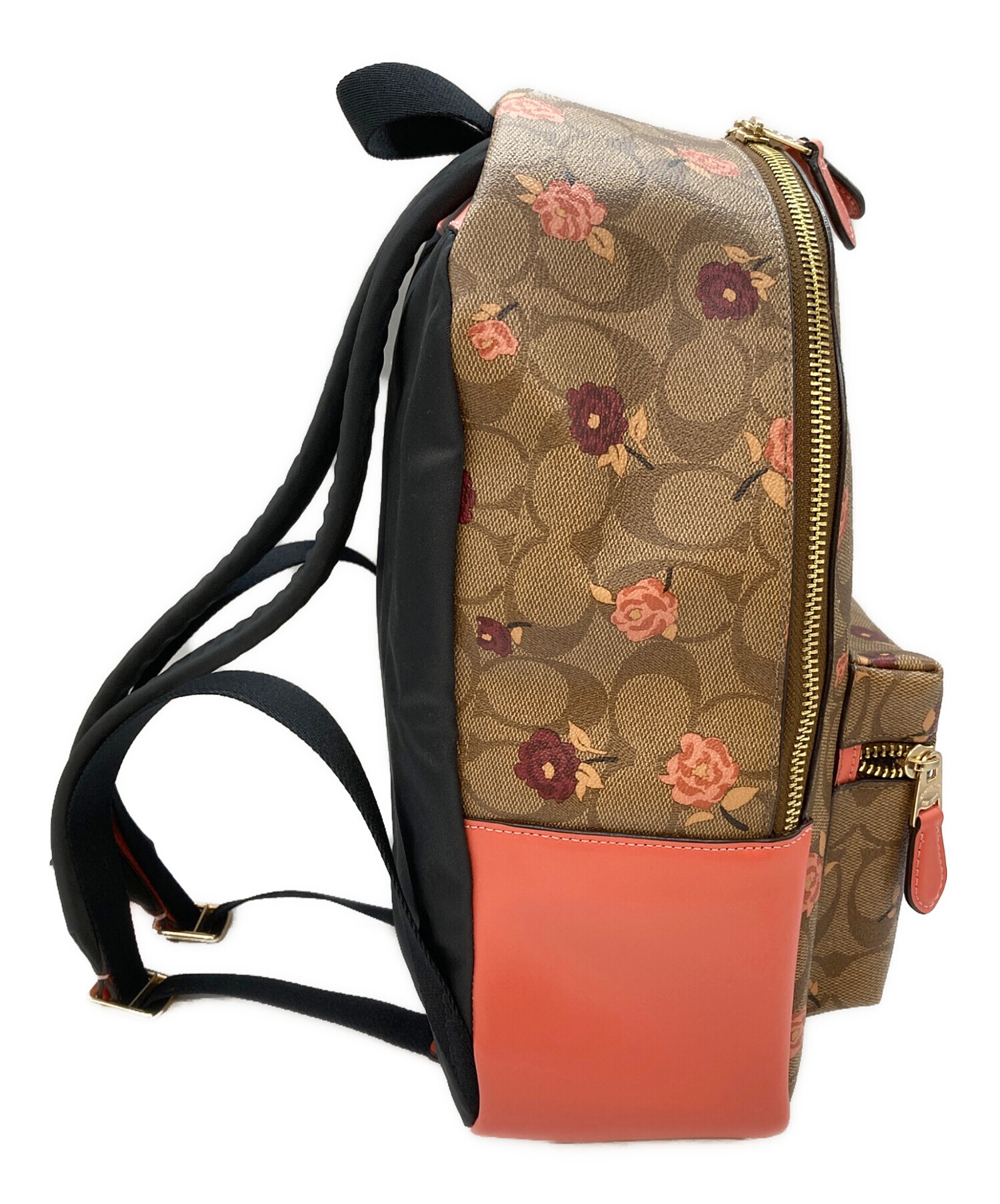 中古・古着通販】COACH (コーチ) リュック ベージュ×ピンク｜ブランド