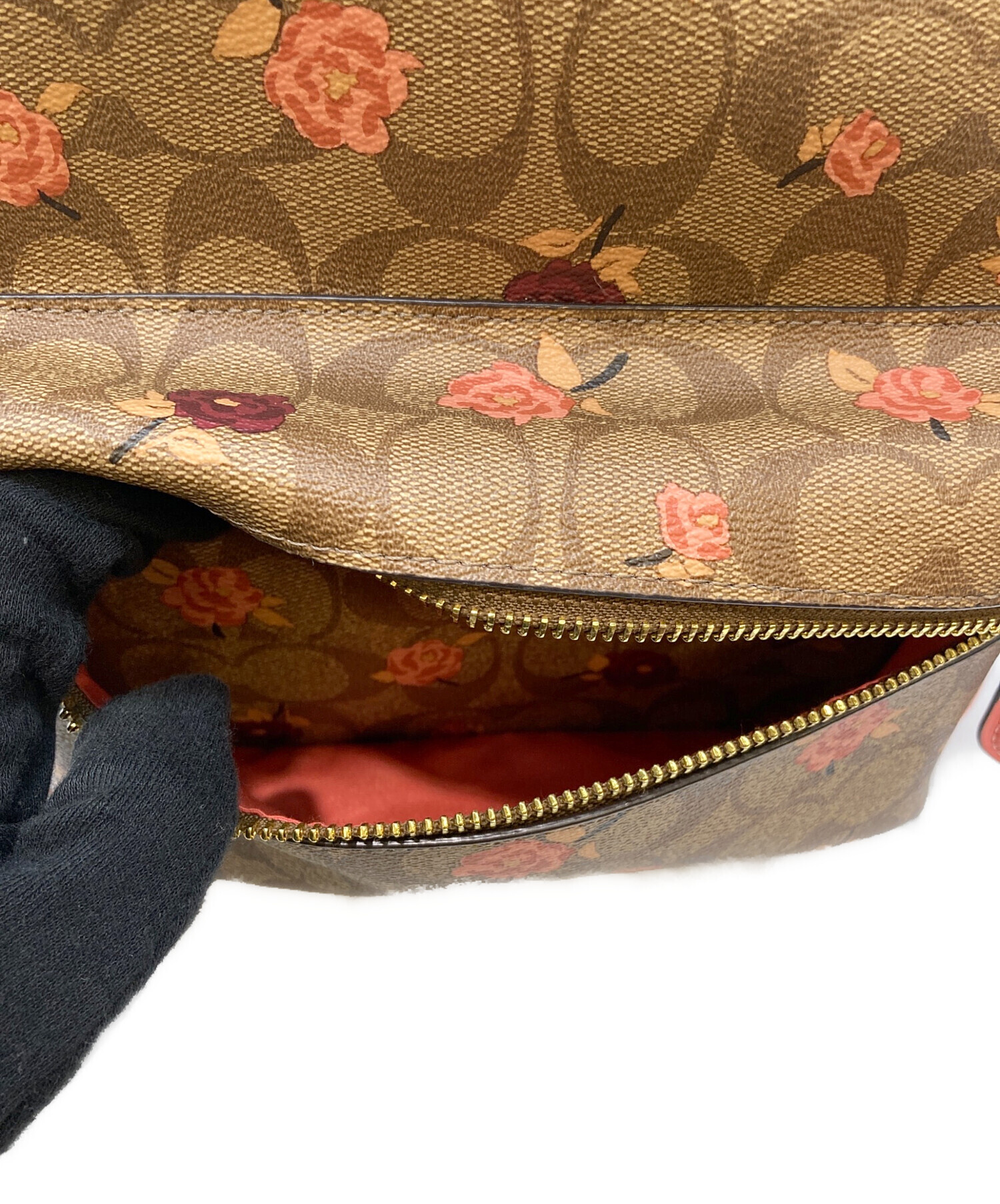 中古・古着通販】COACH (コーチ) リュック ベージュ×ピンク｜ブランド