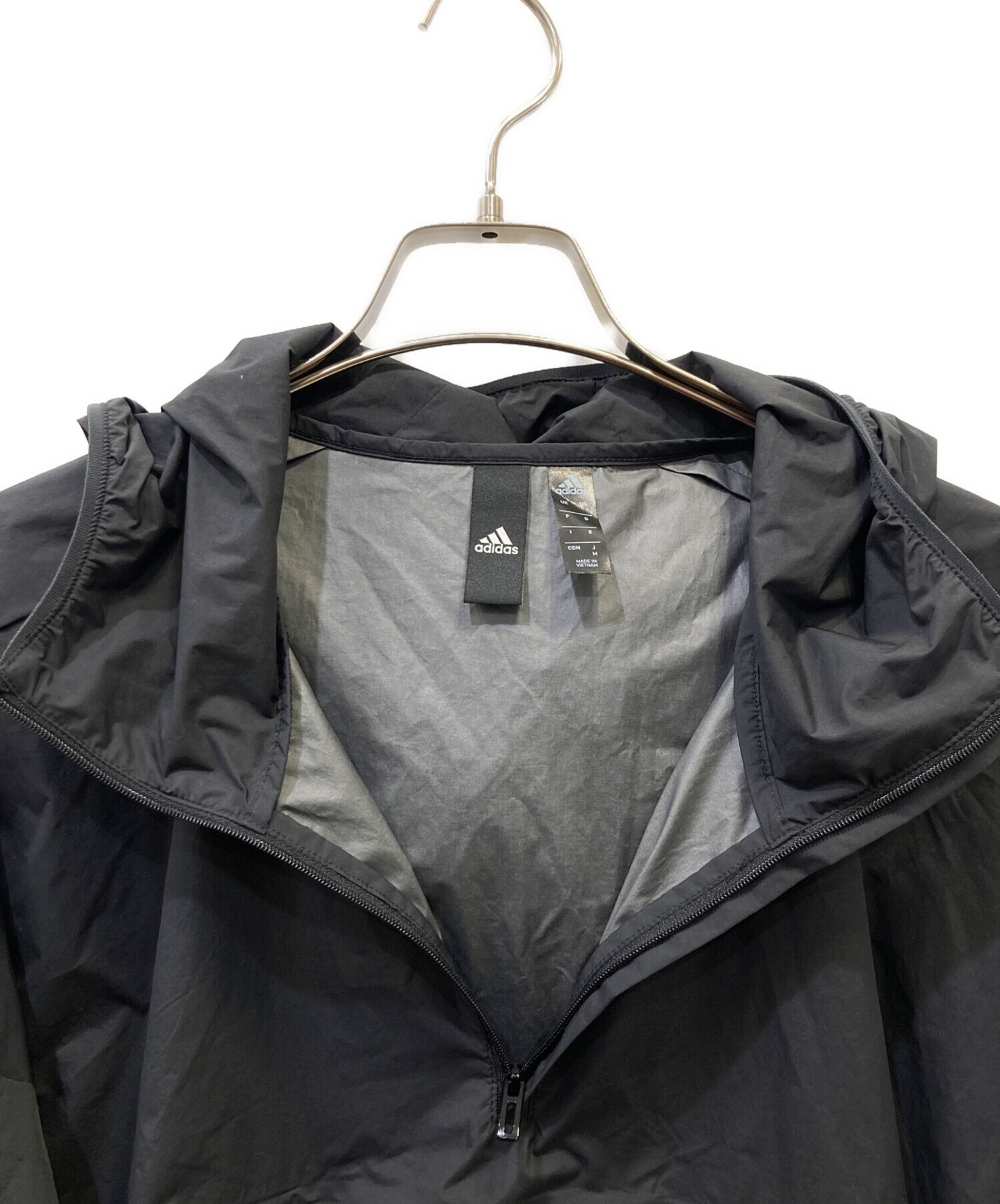 中古・古着通販】adidas (アディダス) アノラックパーカー ブラック