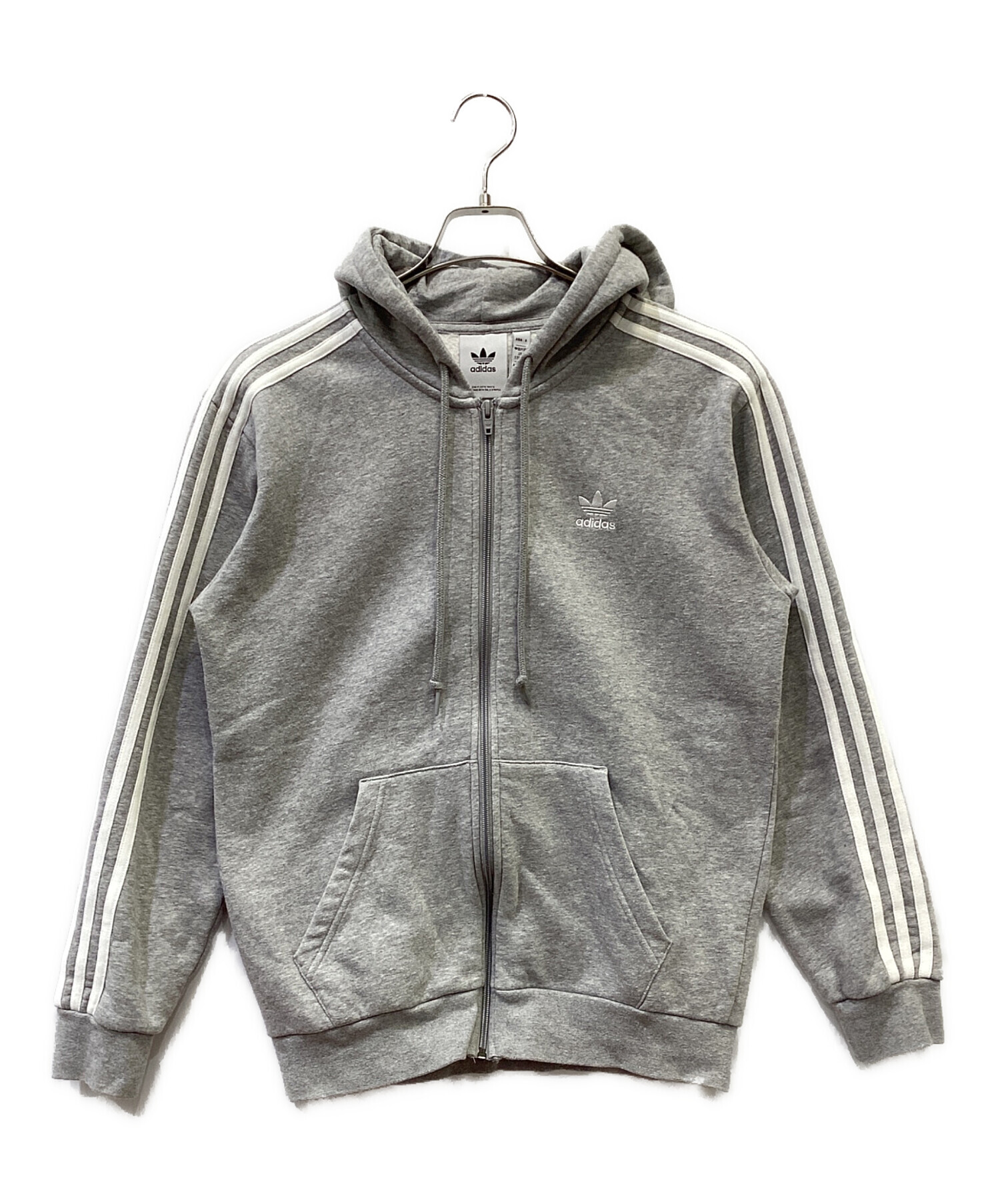 シルバーグレーのバタデコーラ 中古・古着通販】adidas (アディダス) ジップパーカー ライトグレー