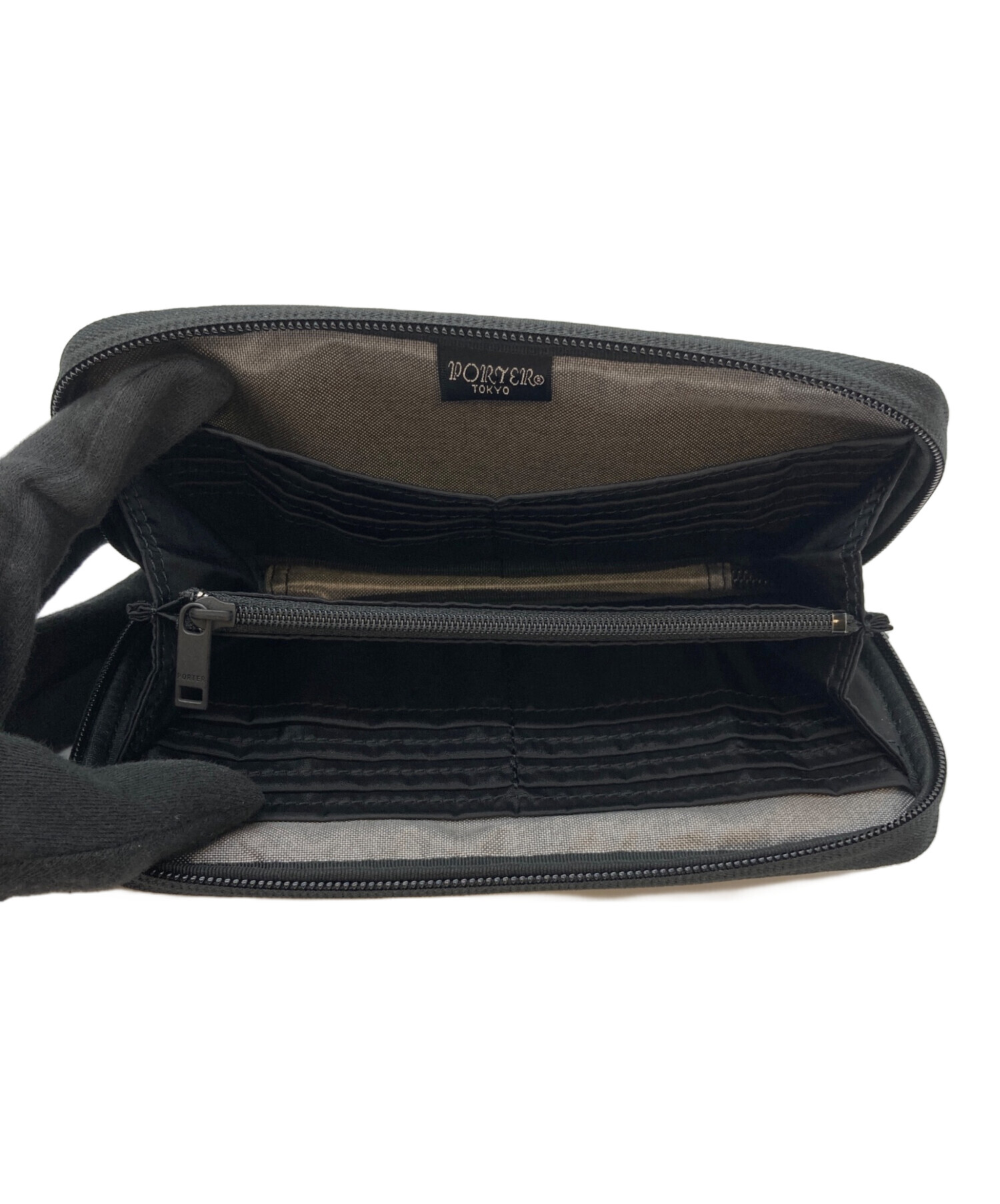 PORTER ブラック 長財布　新品未使用14500→12000へ値下げ 中古・古着通販】PORTER (ポーター) 長財布 ブラック｜ブランド・古着