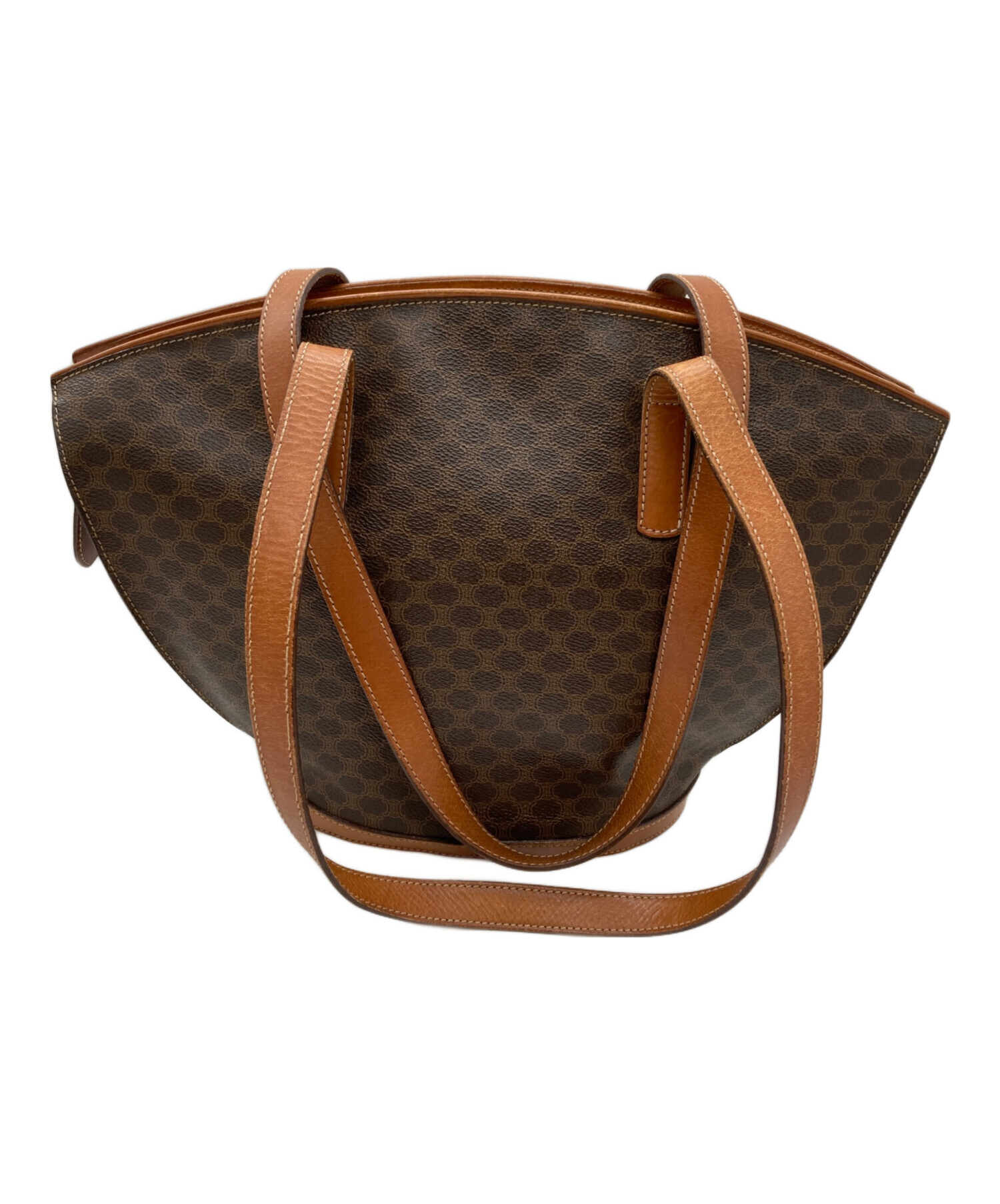 最終値下げセリーヌ　ブラウン レザー トートバッグ 中型 中古・古着通販】CELINE (セリーヌ) トートバッグ ブラウン｜ブランド