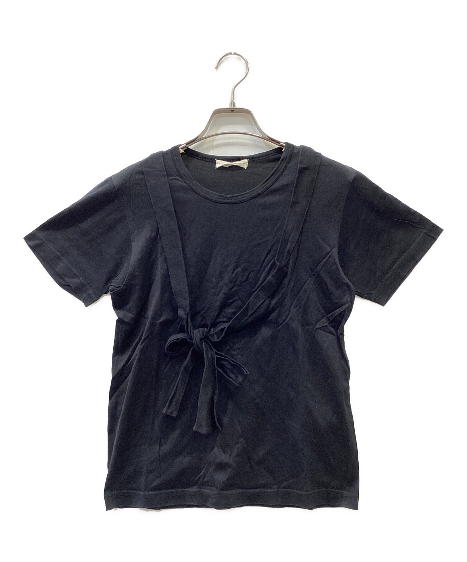 コムデギャルソン 変形 カットソー 半袖 Mサイズ ブラック 中古・古着通販】COMME des GARCONS (コムデギャルソン) 半袖